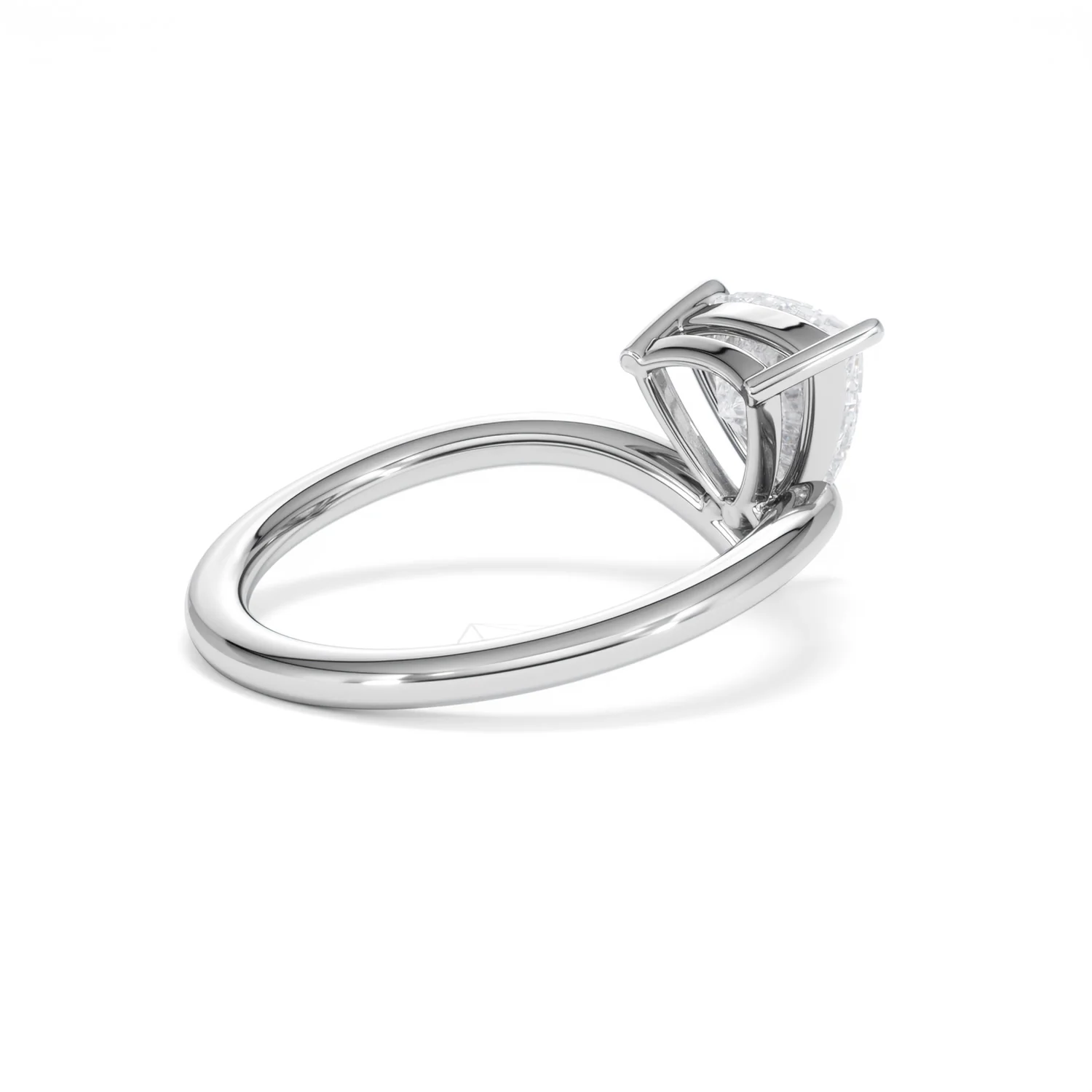 Vela 1.00ct Trillion Cut Lab Diamond Solitaire Engagement Ring in Platinum - Image 35