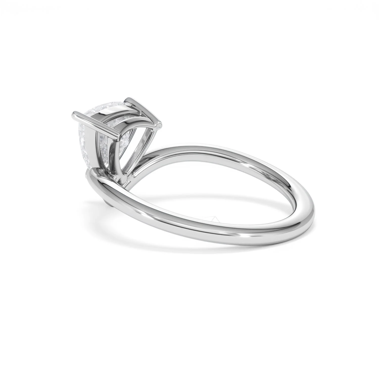 Vela 1.00ct Trillion Cut Lab Diamond Solitaire Engagement Ring in Platinum - Image 59