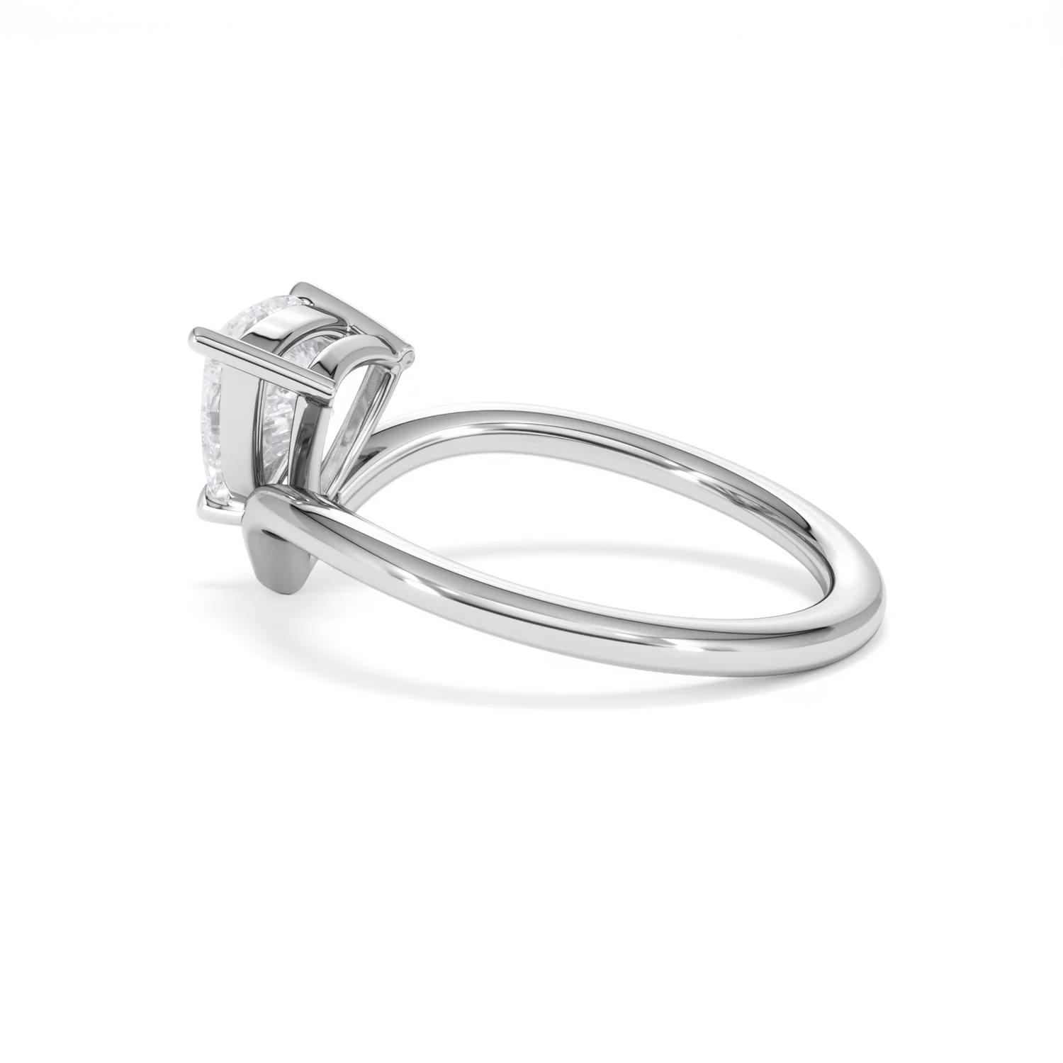 Vela 1.00ct Trillion Cut Lab Diamond Solitaire Engagement Ring in Platinum - Image 62