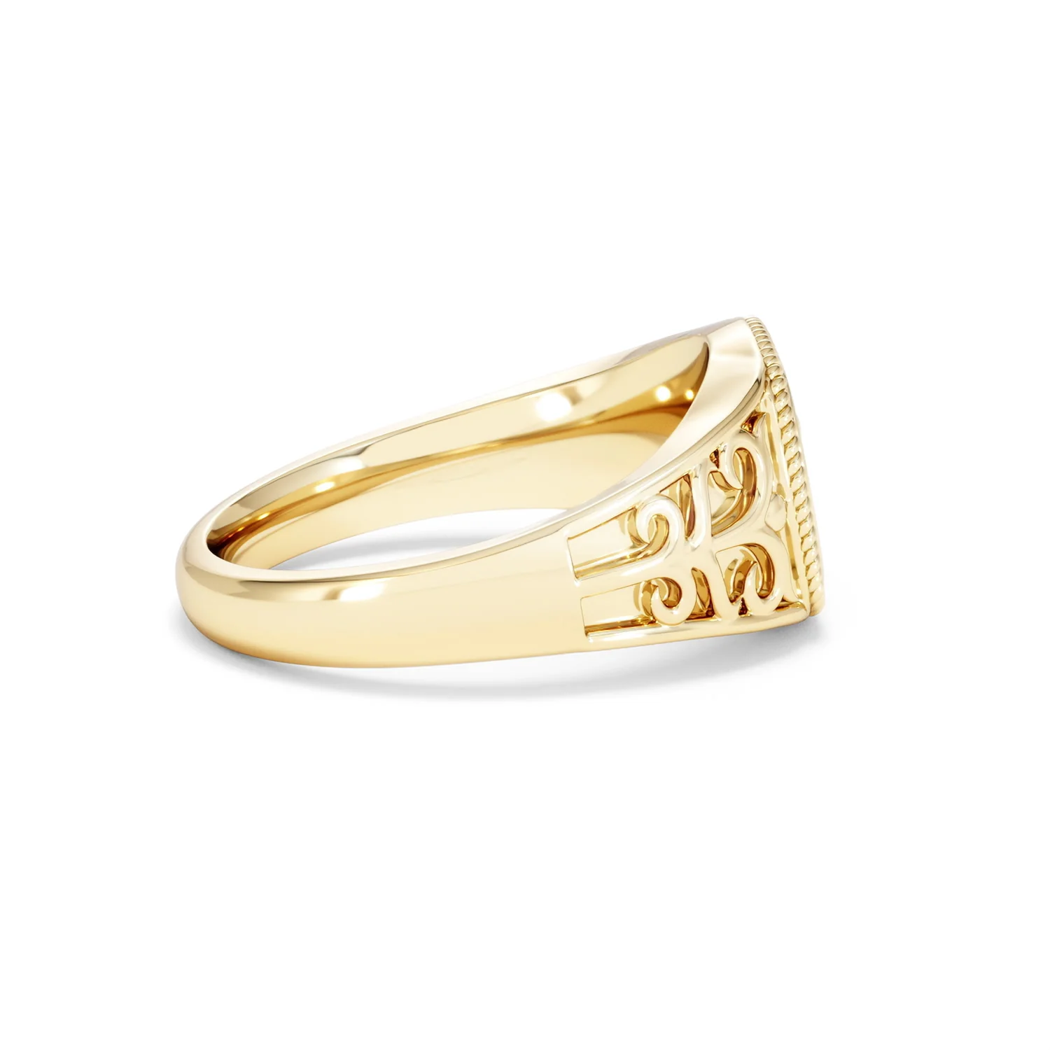 Virgo Zodiac 0.01ct Lab Diamond Signet Ring in 18K Gold Vermeil - Image 28