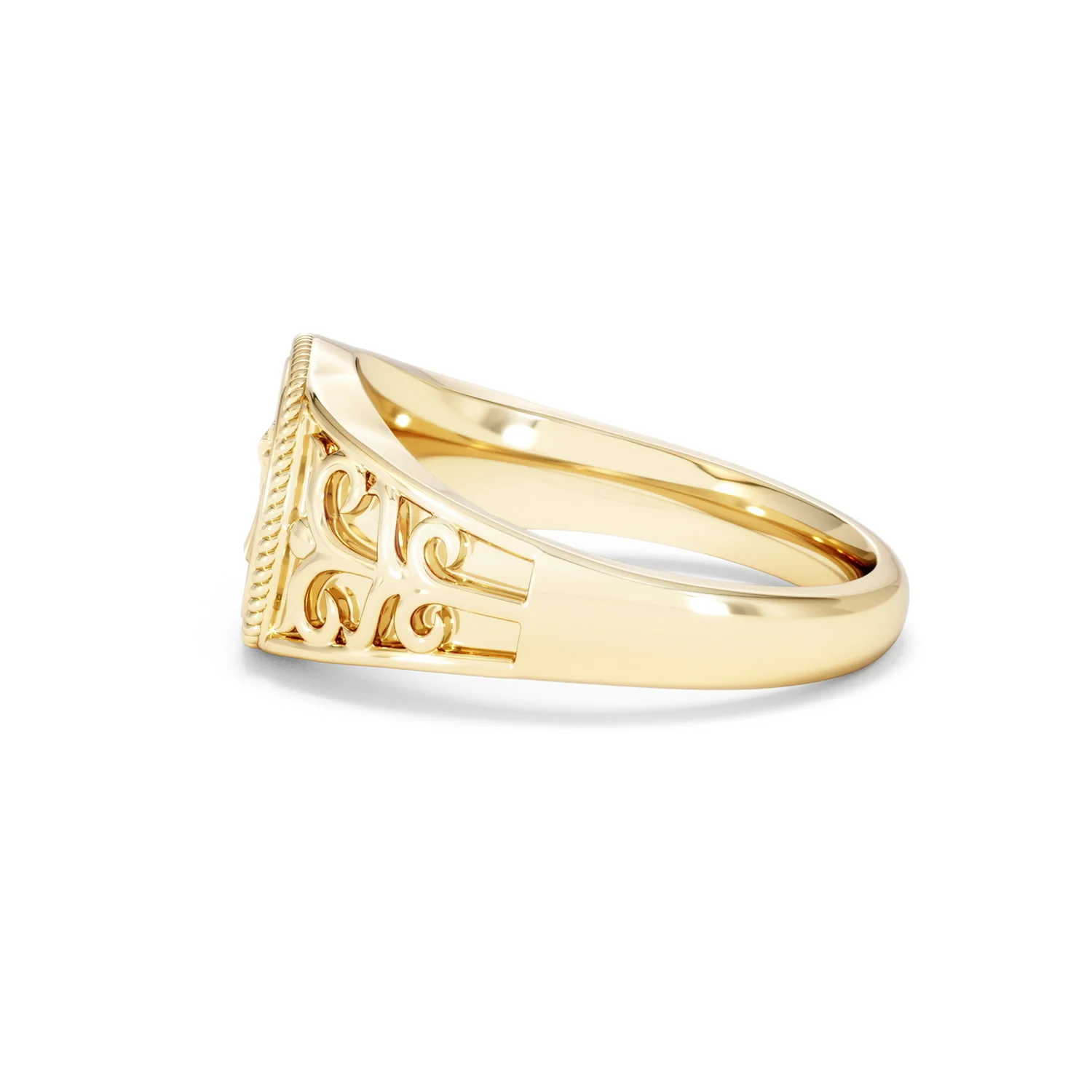 Virgo Zodiac 0.01ct Lab Diamond Signet Ring in 18K Gold Vermeil - Image 67