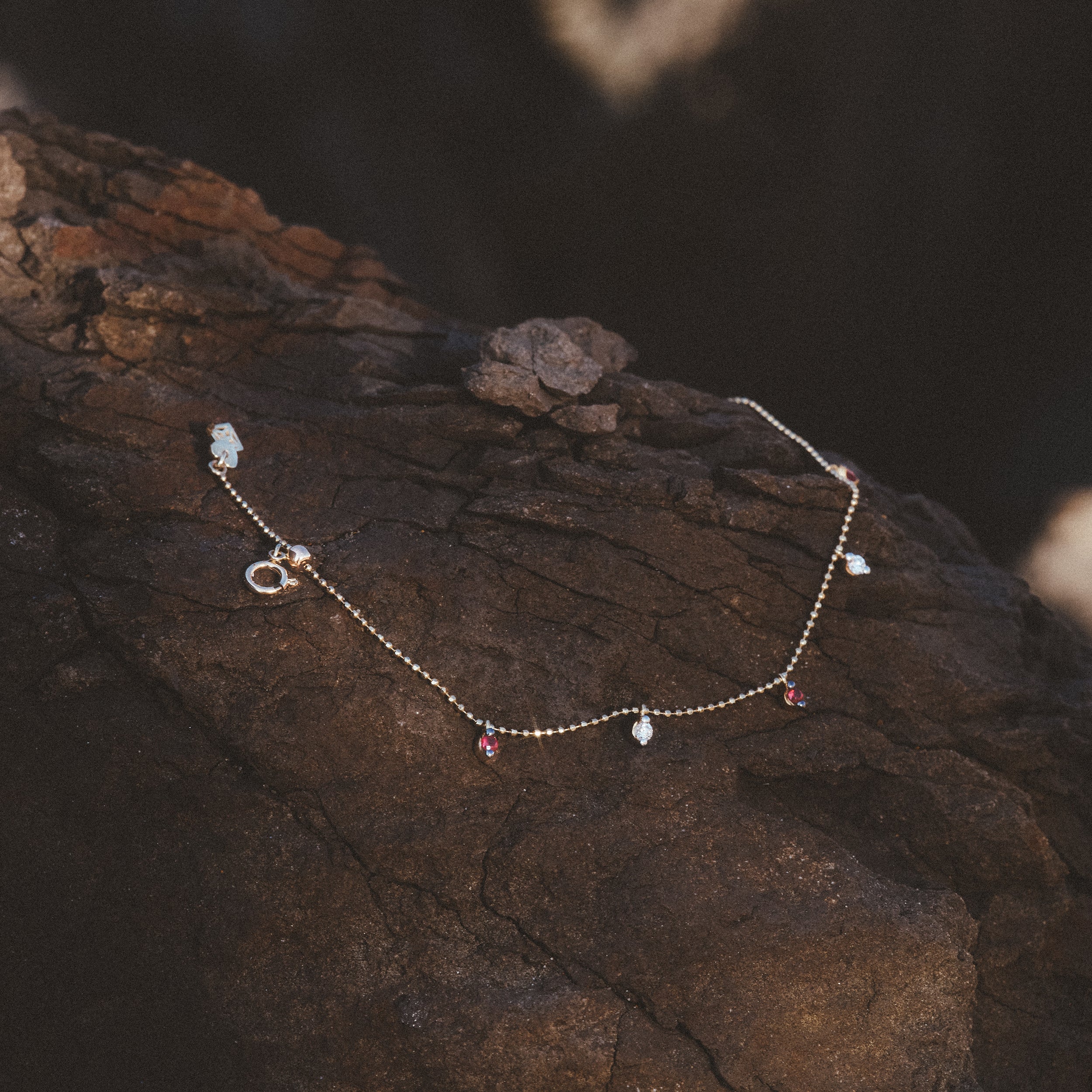 Vivara Lab Ruby and Lab Diamond Necklace Set in 9K Yellow Gold - Image 6