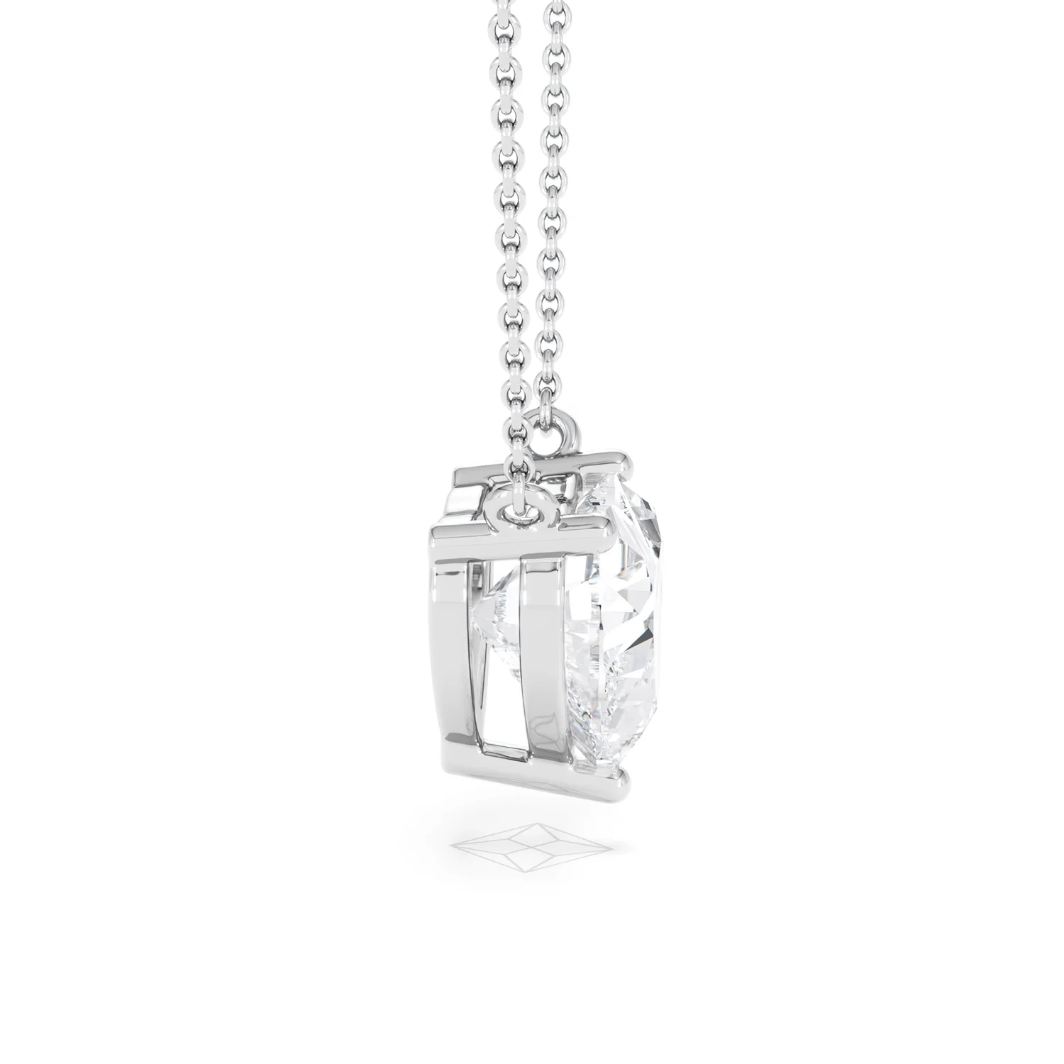 Wanderlust 3.00ct Floating Heart Cut Lab Diamond Necklaces in 9K White Gold - Image 28