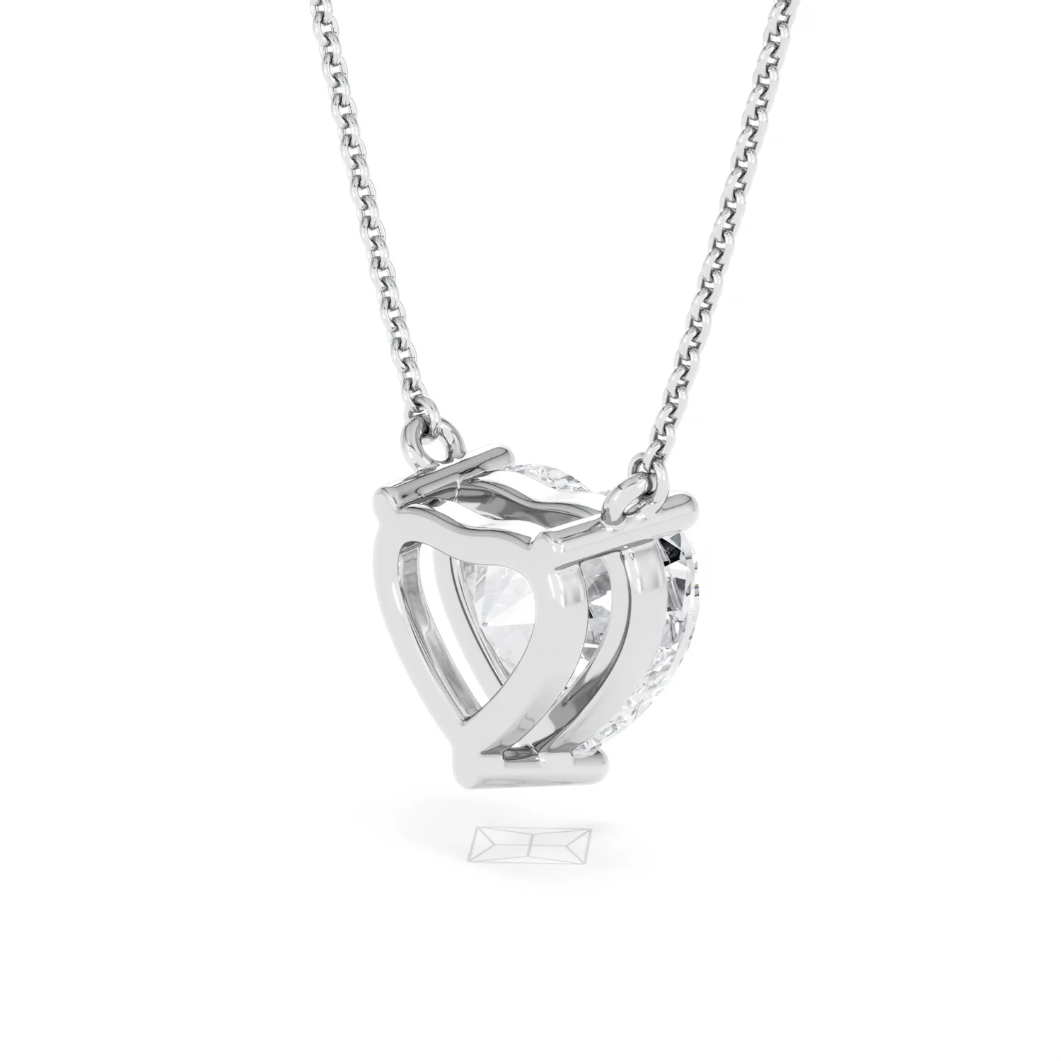 Wanderlust 3.00ct Floating Heart Cut Lab Diamond Necklaces in 9K White Gold - Image 38