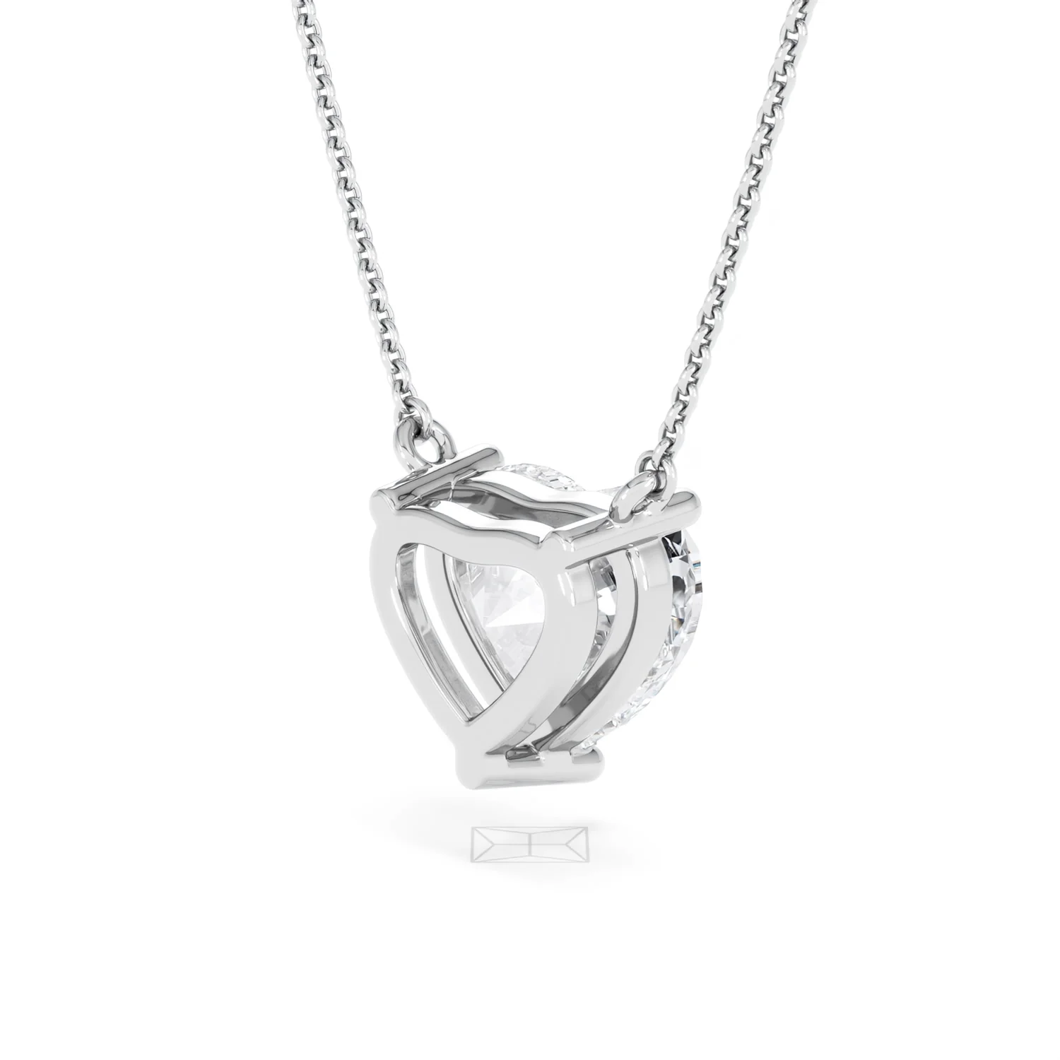 Wanderlust 3.00ct Floating Heart Cut Lab Diamond Necklaces in 9K White Gold - Image 39