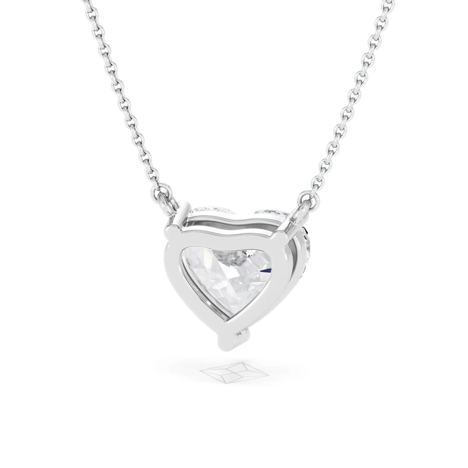 Wanderlust 3.00ct Floating Heart Cut Lab Diamond Necklaces in 9K White Gold - Image 46