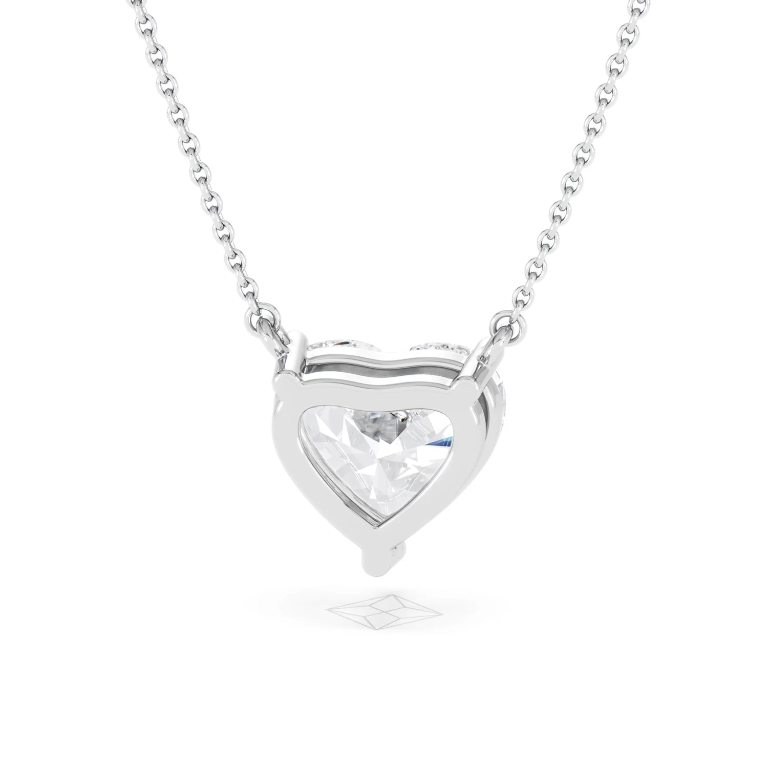 Wanderlust 3.00ct Floating Heart Cut Lab Diamond Necklaces in 9K White Gold - Image 47