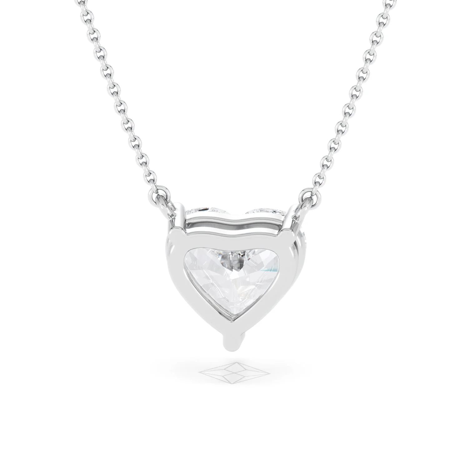 Wanderlust 3.00ct Floating Heart Cut Lab Diamond Necklaces in 9K White Gold - Image 48
