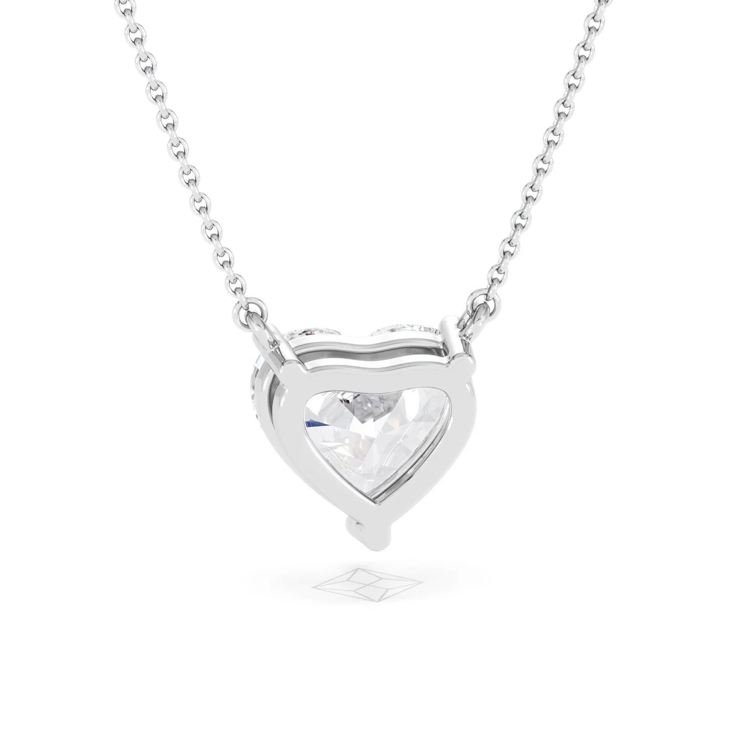 Wanderlust 3.00ct Floating Heart Cut Lab Diamond Necklaces in 9K White Gold - Image 51