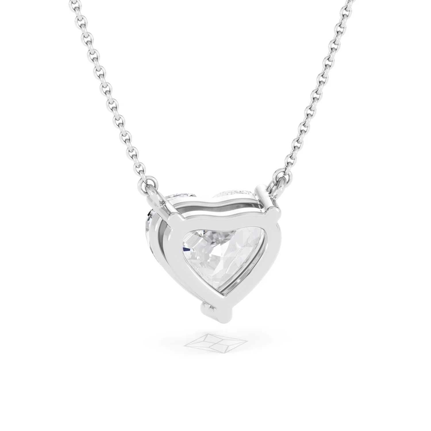 Wanderlust 3.00ct Floating Heart Cut Lab Diamond Necklaces in 9K White Gold - Image 52