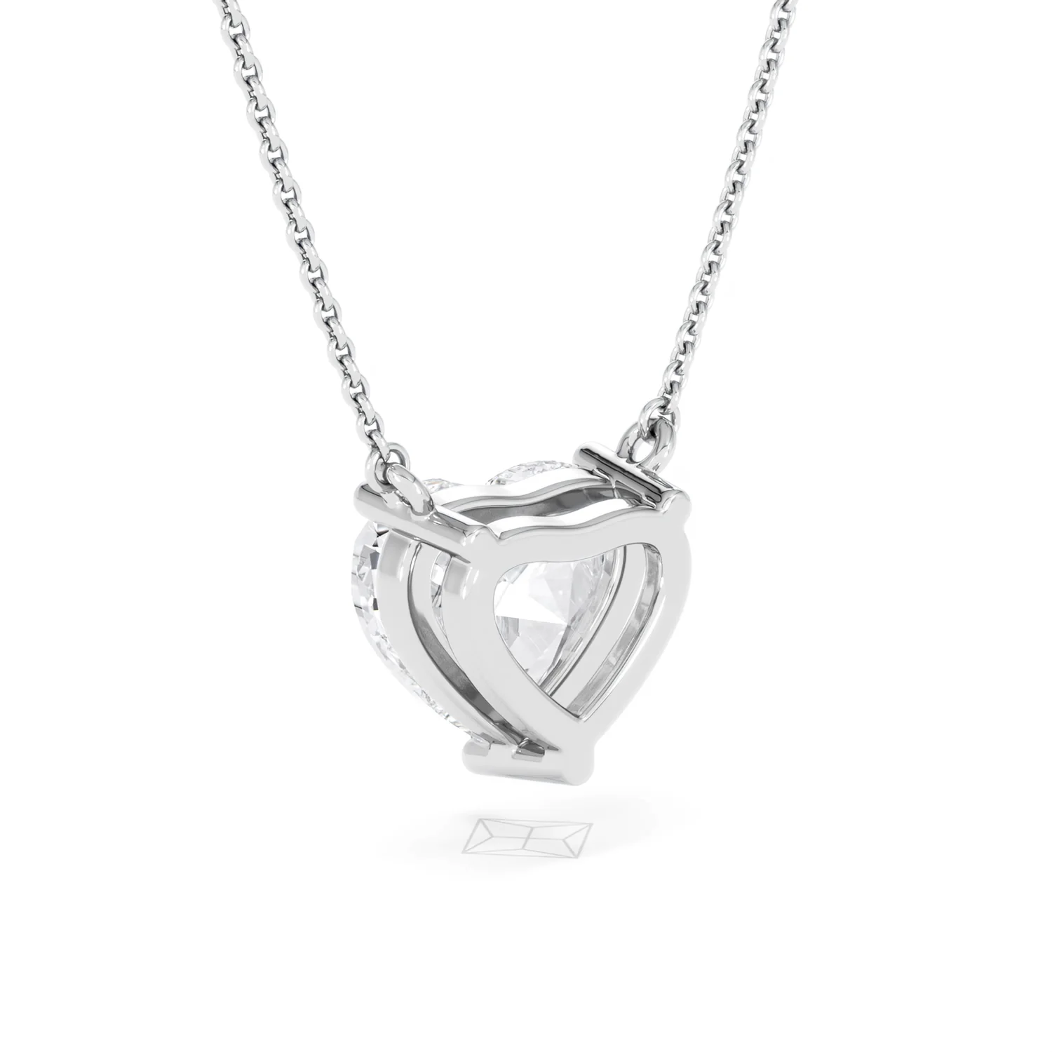 Wanderlust 3.00ct Floating Heart Cut Lab Diamond Necklaces in 9K White Gold - Image 57