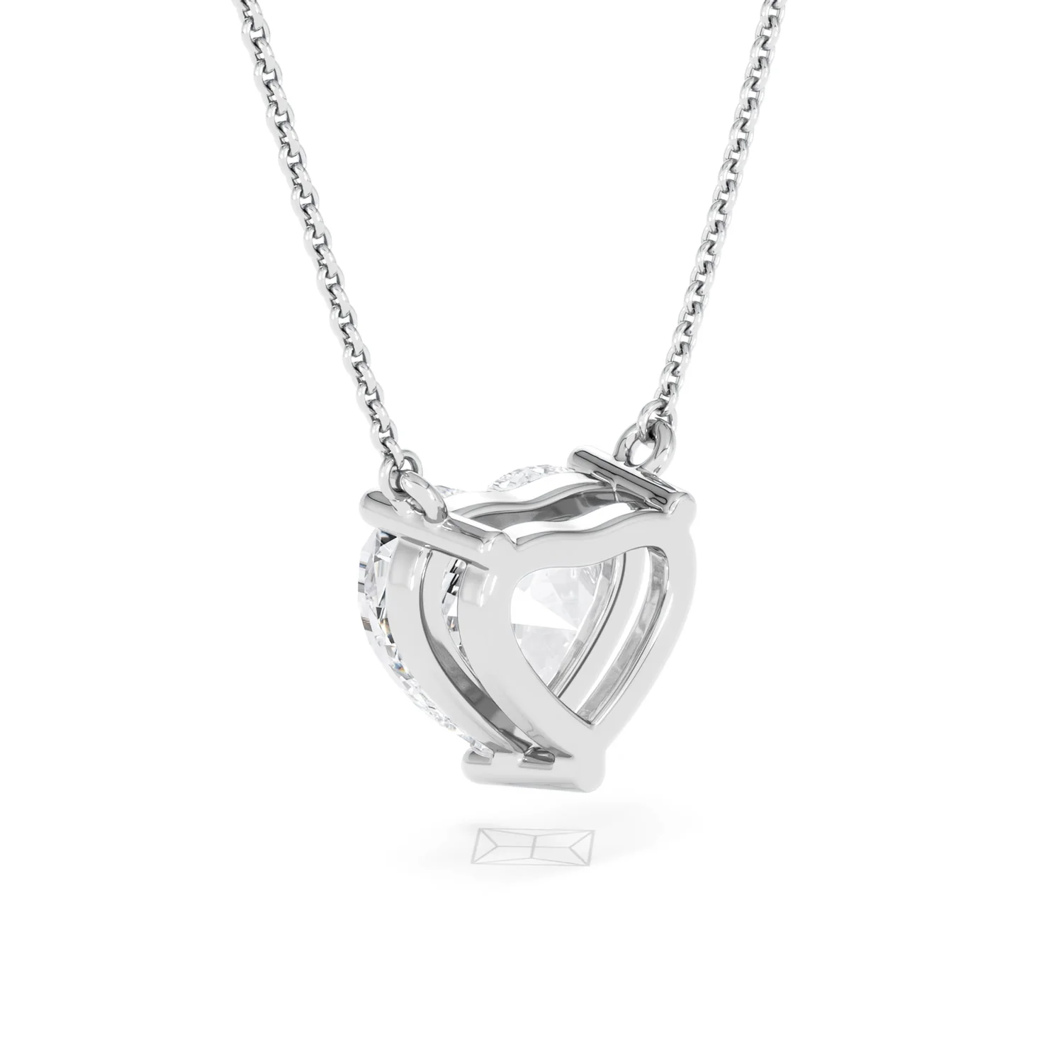 Wanderlust 3.00ct Floating Heart Cut Lab Diamond Necklaces in 9K White Gold - Image 58
