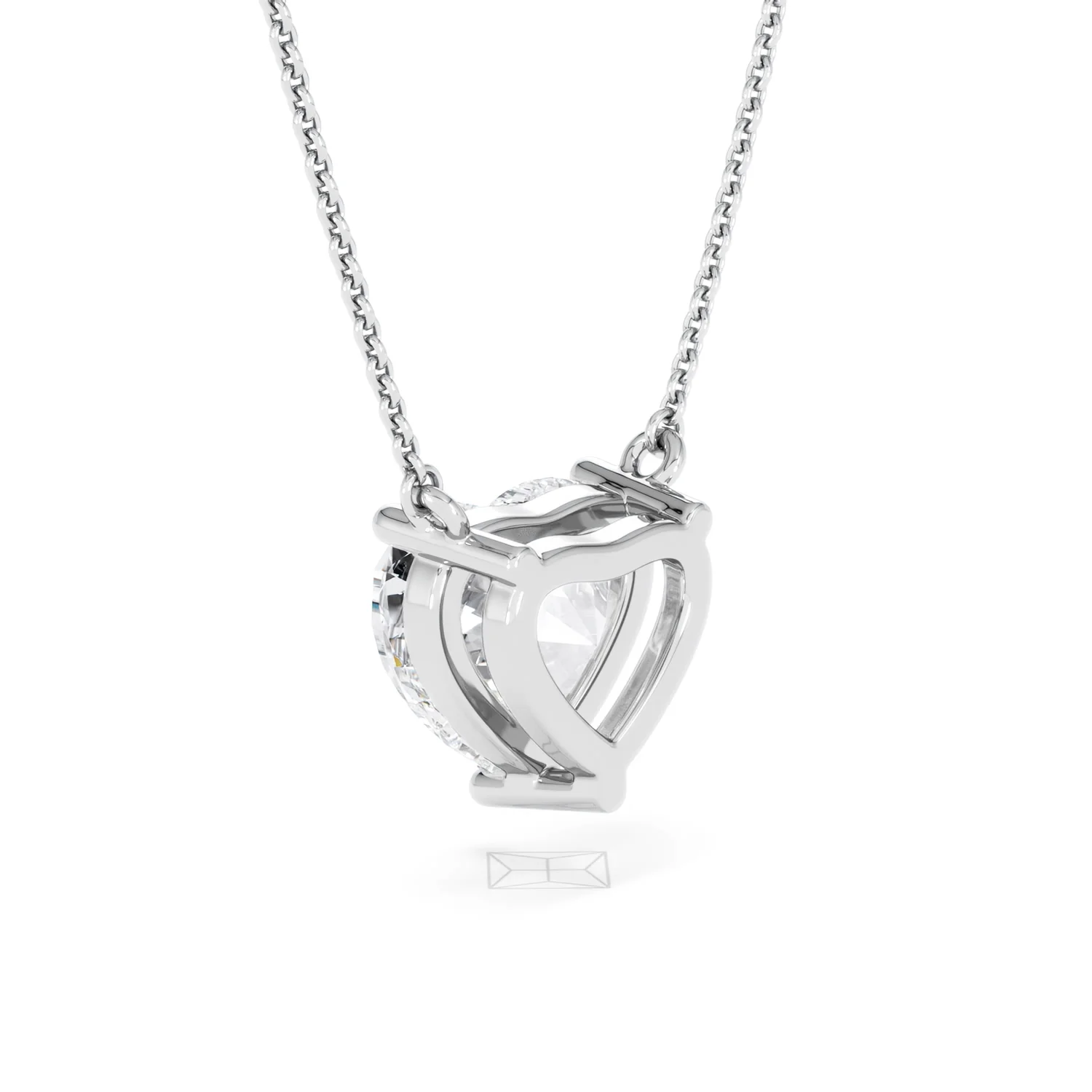 Wanderlust 3.00ct Floating Heart Cut Lab Diamond Necklaces in 9K White Gold - Image 59
