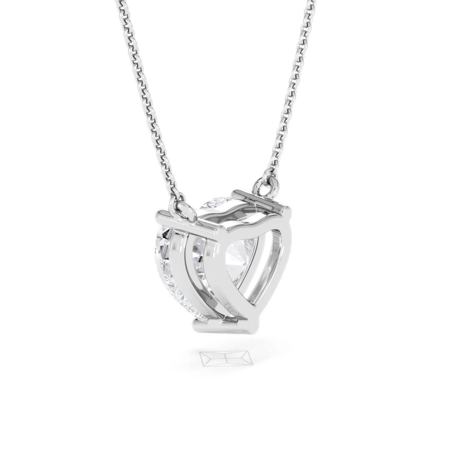 Wanderlust 3.00ct Floating Heart Cut Lab Diamond Necklaces in 9K White Gold - Image 60