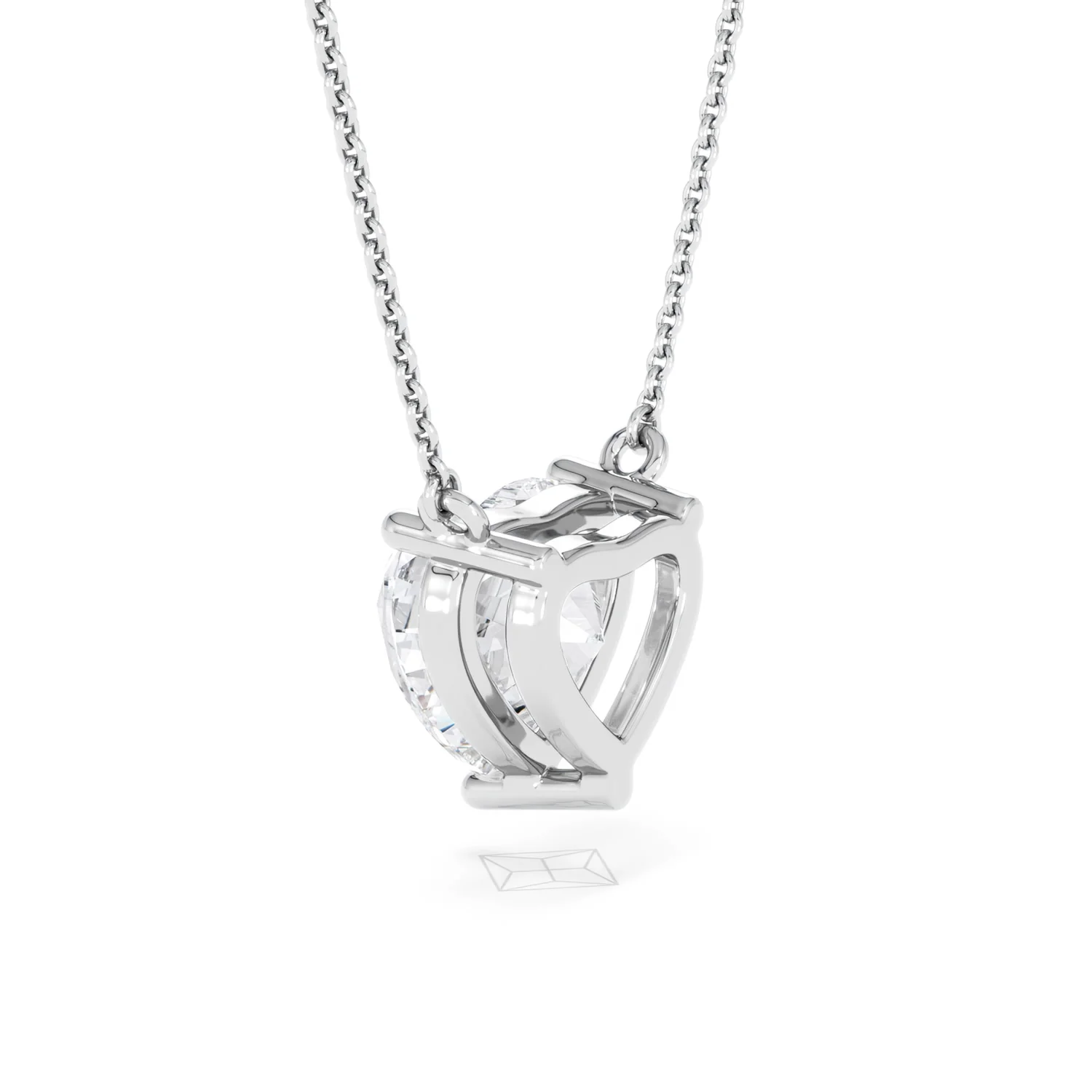 Wanderlust 3.00ct Floating Heart Cut Lab Diamond Necklaces in 9K White Gold - Image 61