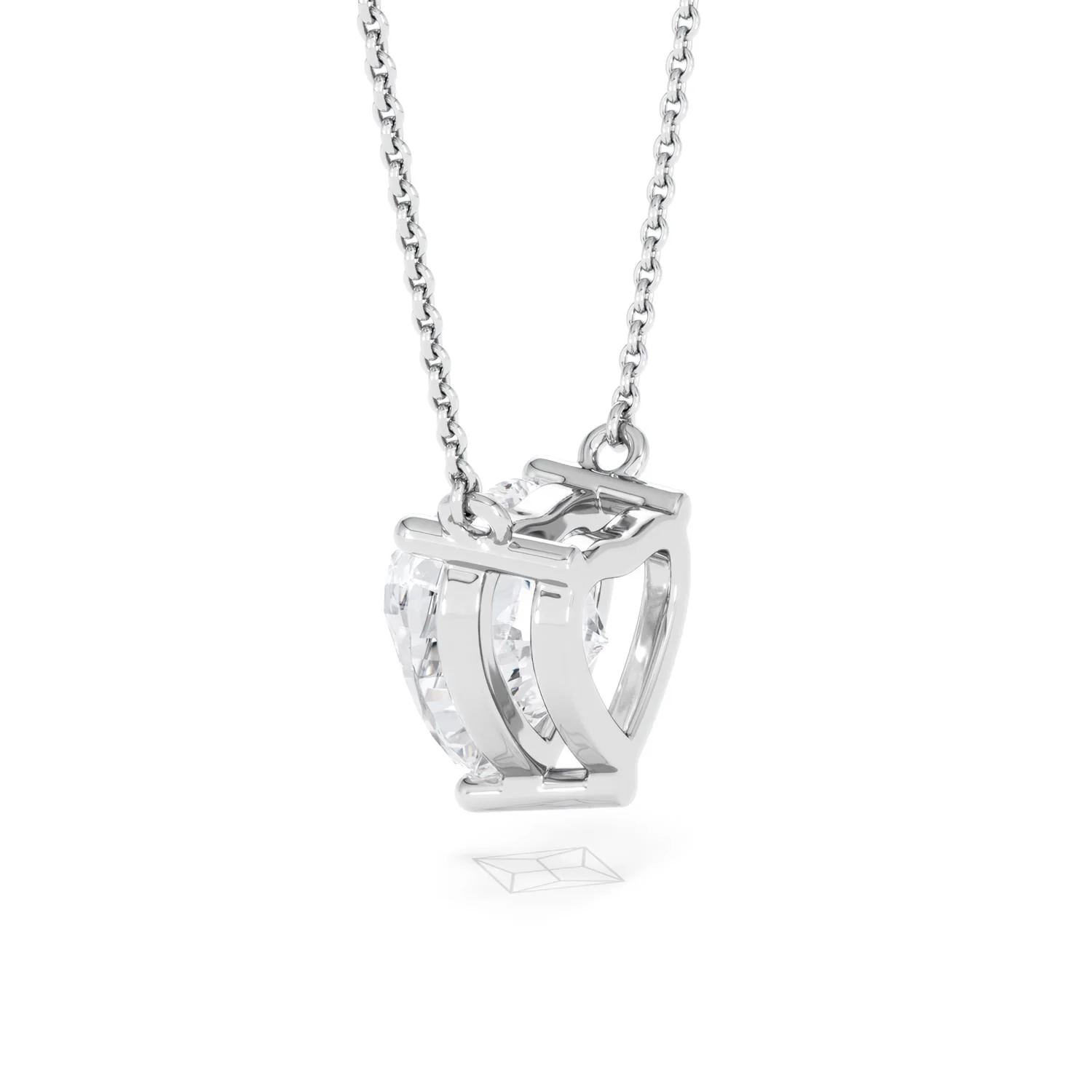 Wanderlust 3.00ct Floating Heart Cut Lab Diamond Necklaces in 9K White Gold - Image 63
