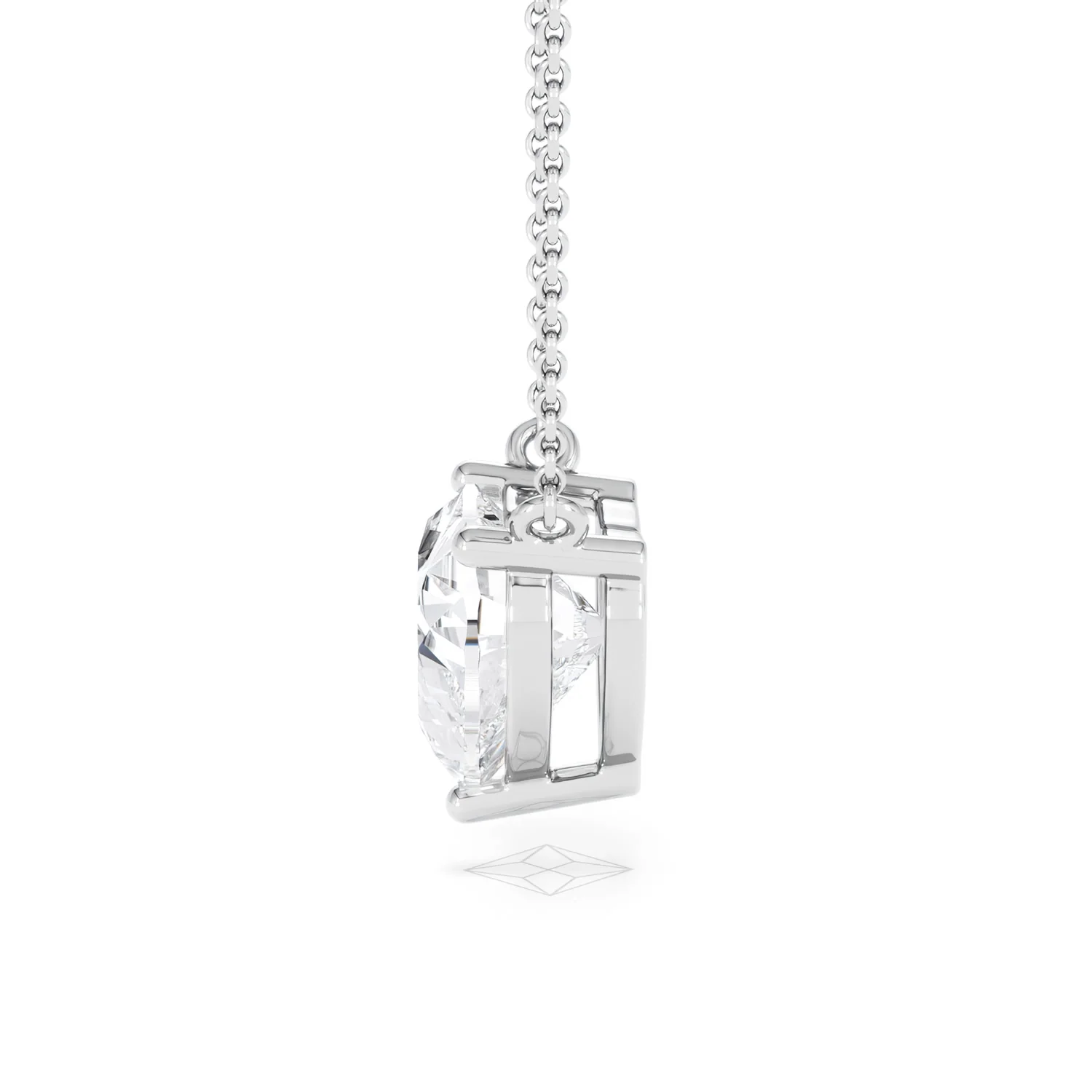 Wanderlust 3.00ct Floating Heart Cut Lab Diamond Necklaces in 9K White Gold - Image 69