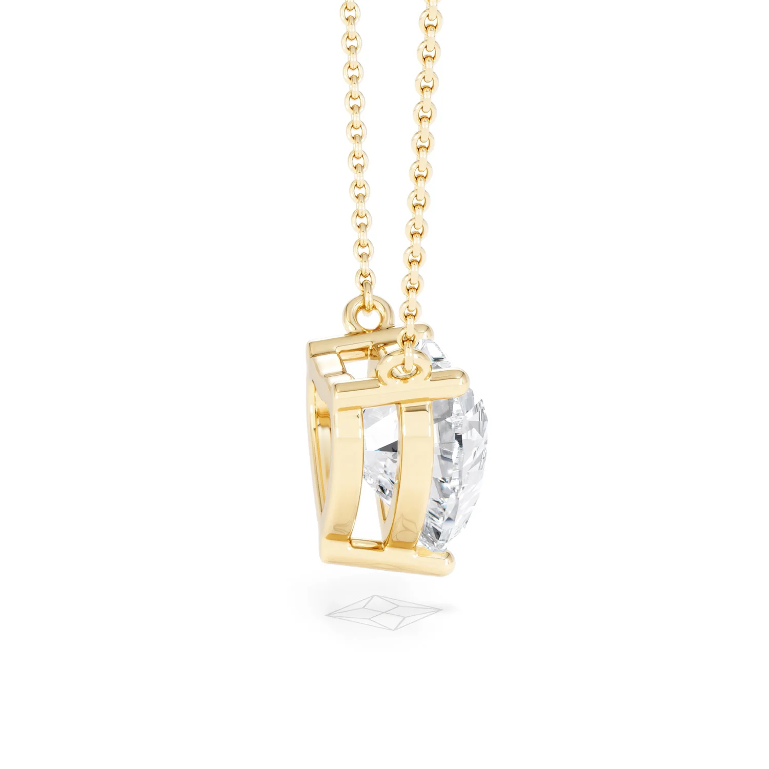 Wanderlust 3.00ct Floating Heart Cut Lab Diamond Necklaces in 9K Yellow Gold - Image 31