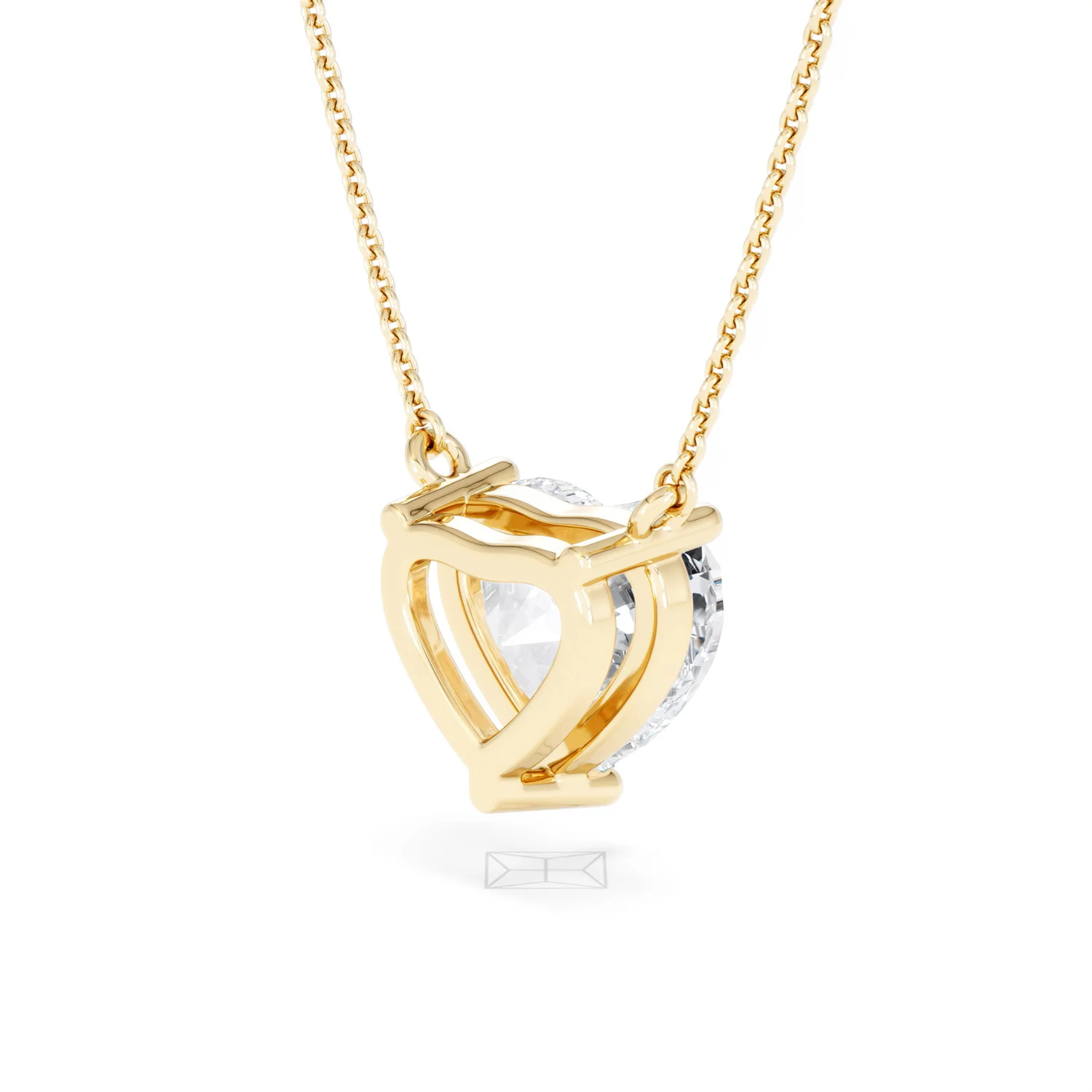 Wanderlust 3.00ct Floating Heart Cut Lab Diamond Necklaces in 9K Yellow Gold - Image 39