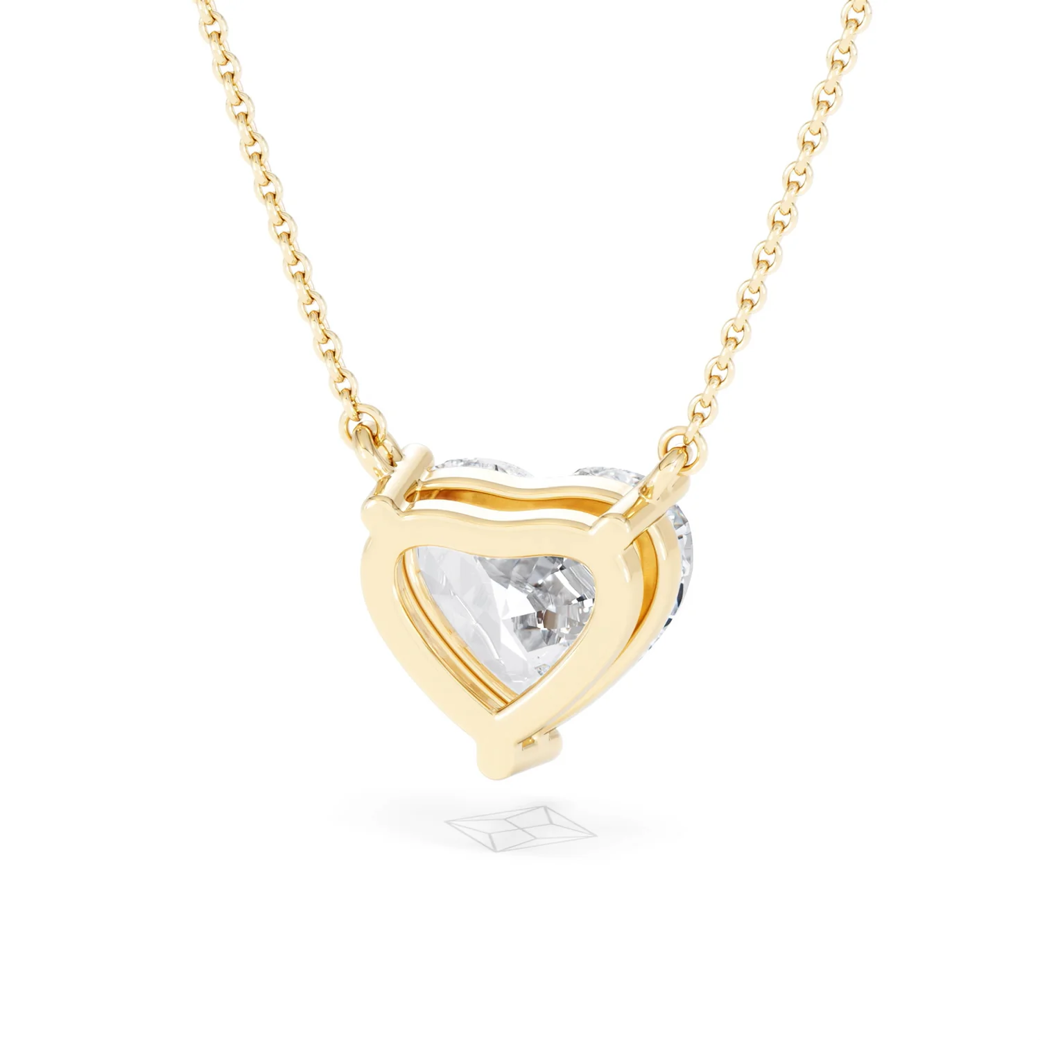 Wanderlust 3.00ct Floating Heart Cut Lab Diamond Necklaces in 9K Yellow Gold - Image 45