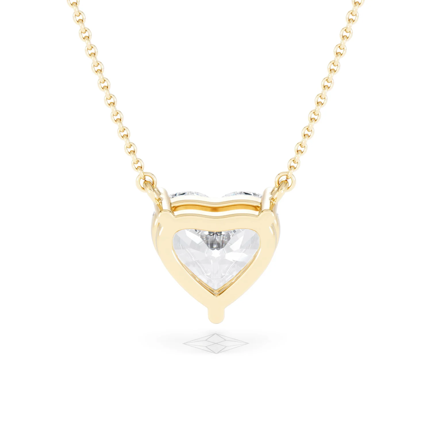 Wanderlust 3.00ct Floating Heart Cut Lab Diamond Necklaces in 9K Yellow Gold - Image 49