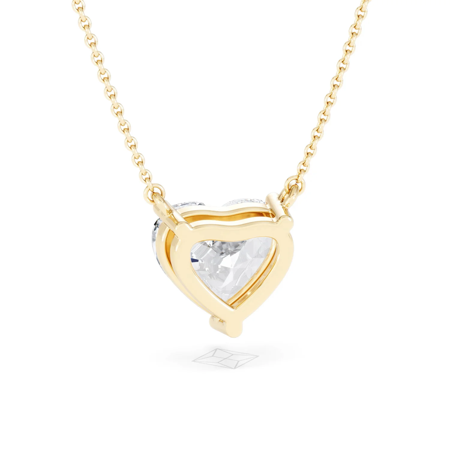 Wanderlust 3.00ct Floating Heart Cut Lab Diamond Necklaces in 9K Yellow Gold - Image 52