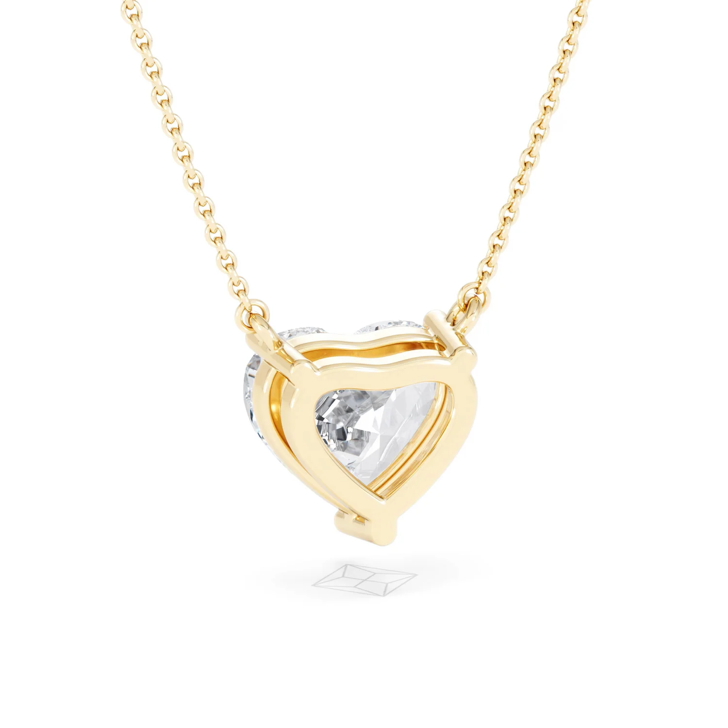 Wanderlust 3.00ct Floating Heart Cut Lab Diamond Necklaces in 9K Yellow Gold - Image 53
