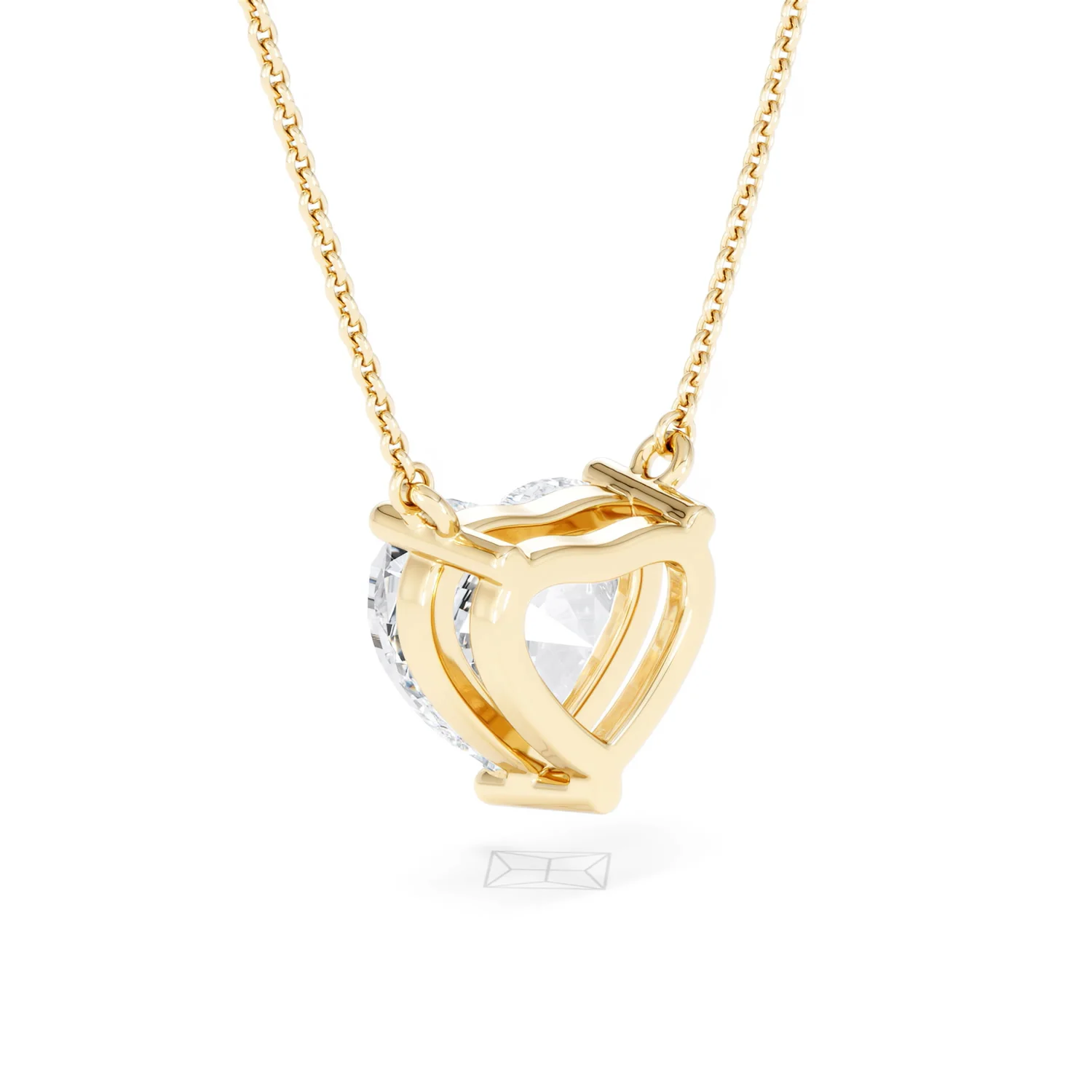 Wanderlust 3.00ct Floating Heart Cut Lab Diamond Necklaces in 9K Yellow Gold - Image 58