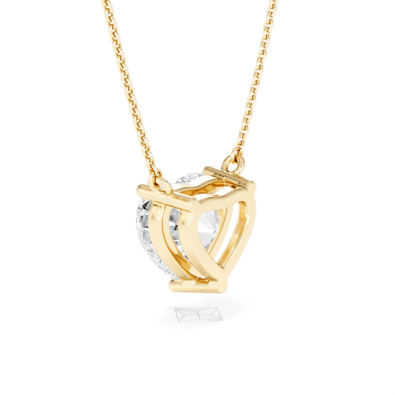 Wanderlust 3.00ct Floating Heart Cut Lab Diamond Necklaces in 9K Yellow Gold - Image 60