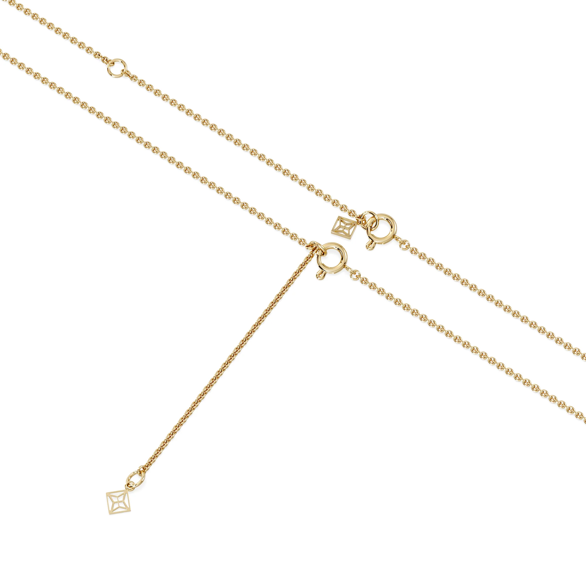 Wanderlust 3.00ct Floating Pear Cut Lab Diamond Necklaces in 9K Yellow Gold - Image 7