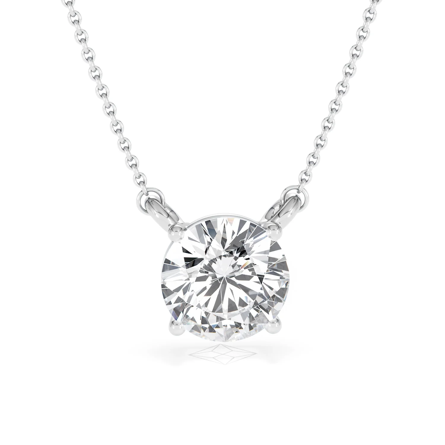 Wanderlust 3.00ct Floating Round Cut Lab Diamond Necklaces in 9K White Gold - Image 10