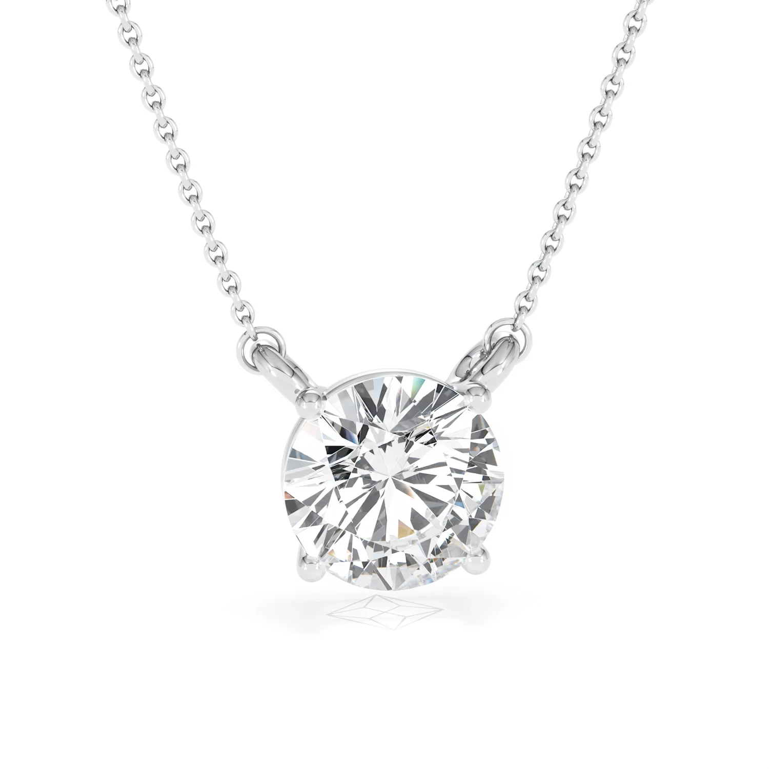 Wanderlust 3.00ct Floating Round Cut Lab Diamond Necklaces in 9K White Gold - Image 11