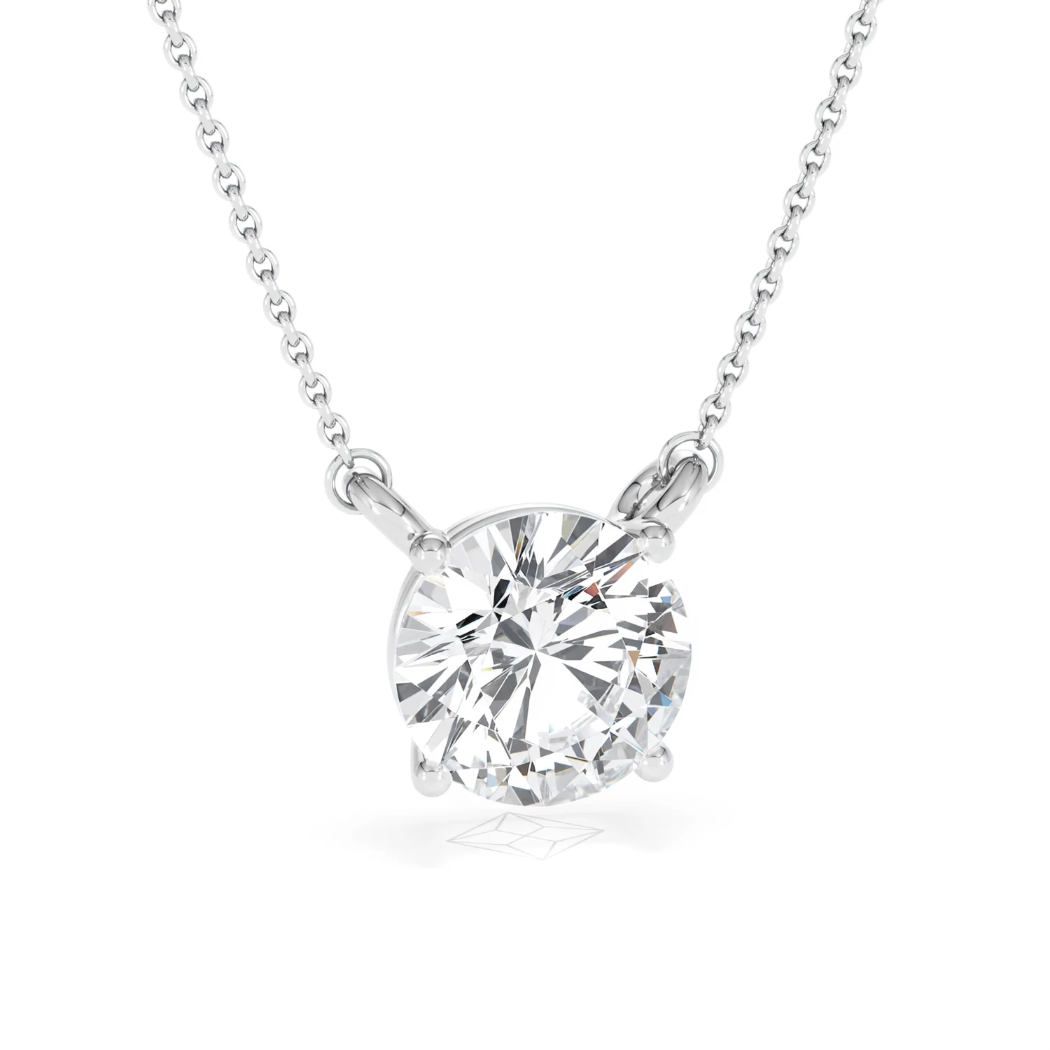Wanderlust 3.00ct Floating Round Cut Lab Diamond Necklaces in 9K White Gold - Image 12