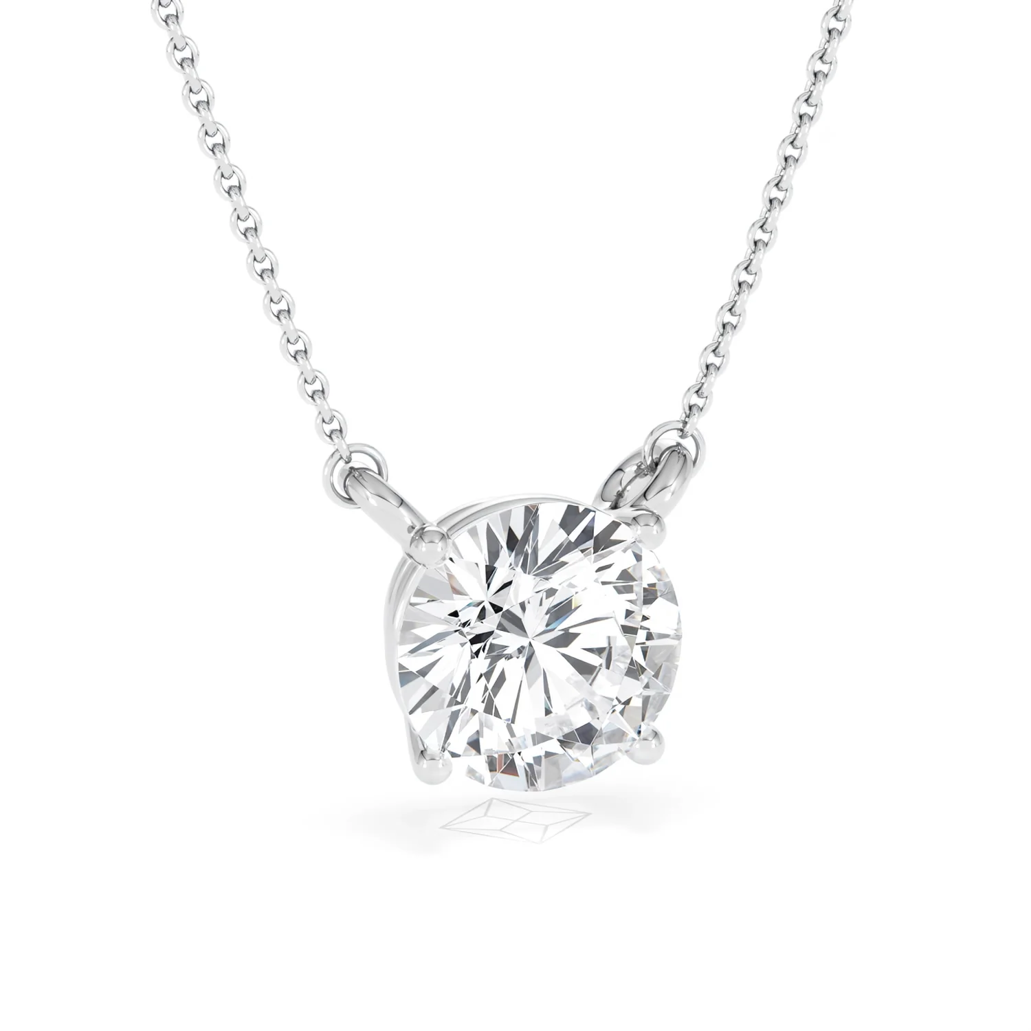 Wanderlust 3.00ct Floating Round Cut Lab Diamond Necklaces in 9K White Gold - Image 13