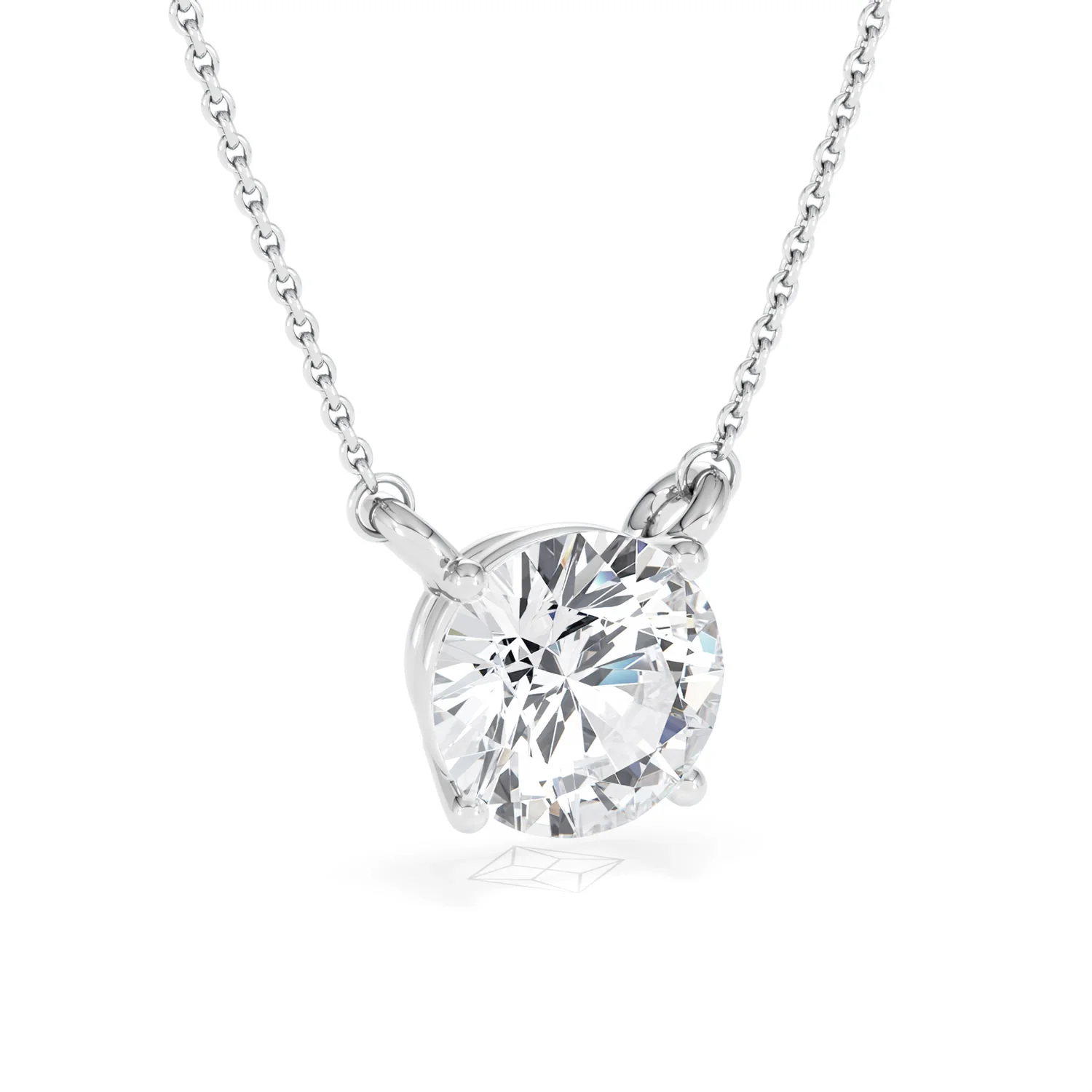 Wanderlust 3.00ct Floating Round Cut Lab Diamond Necklaces in 9K White Gold - Image 14