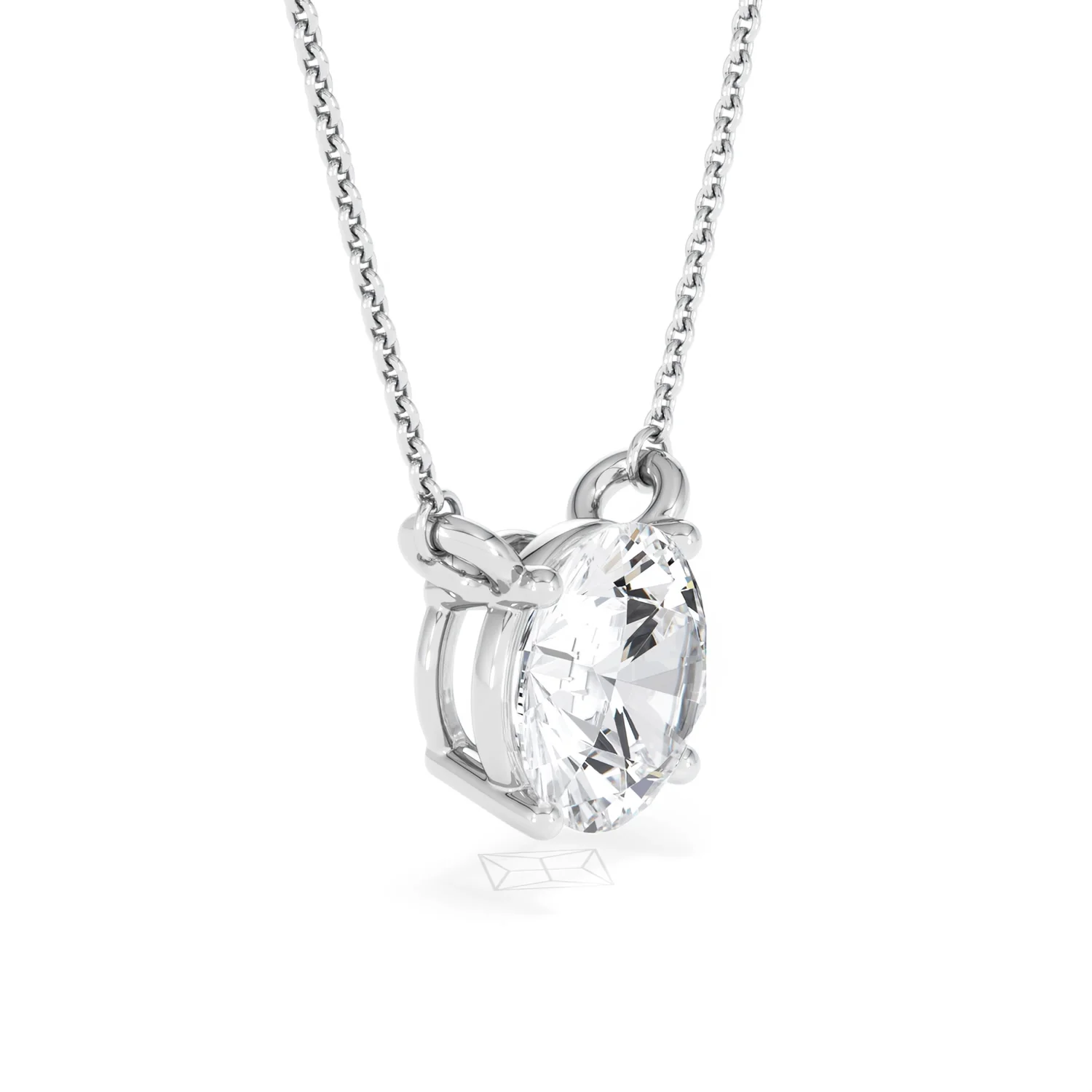 Wanderlust 3.00ct Floating Round Cut Lab Diamond Necklaces in 9K White Gold - Image 21
