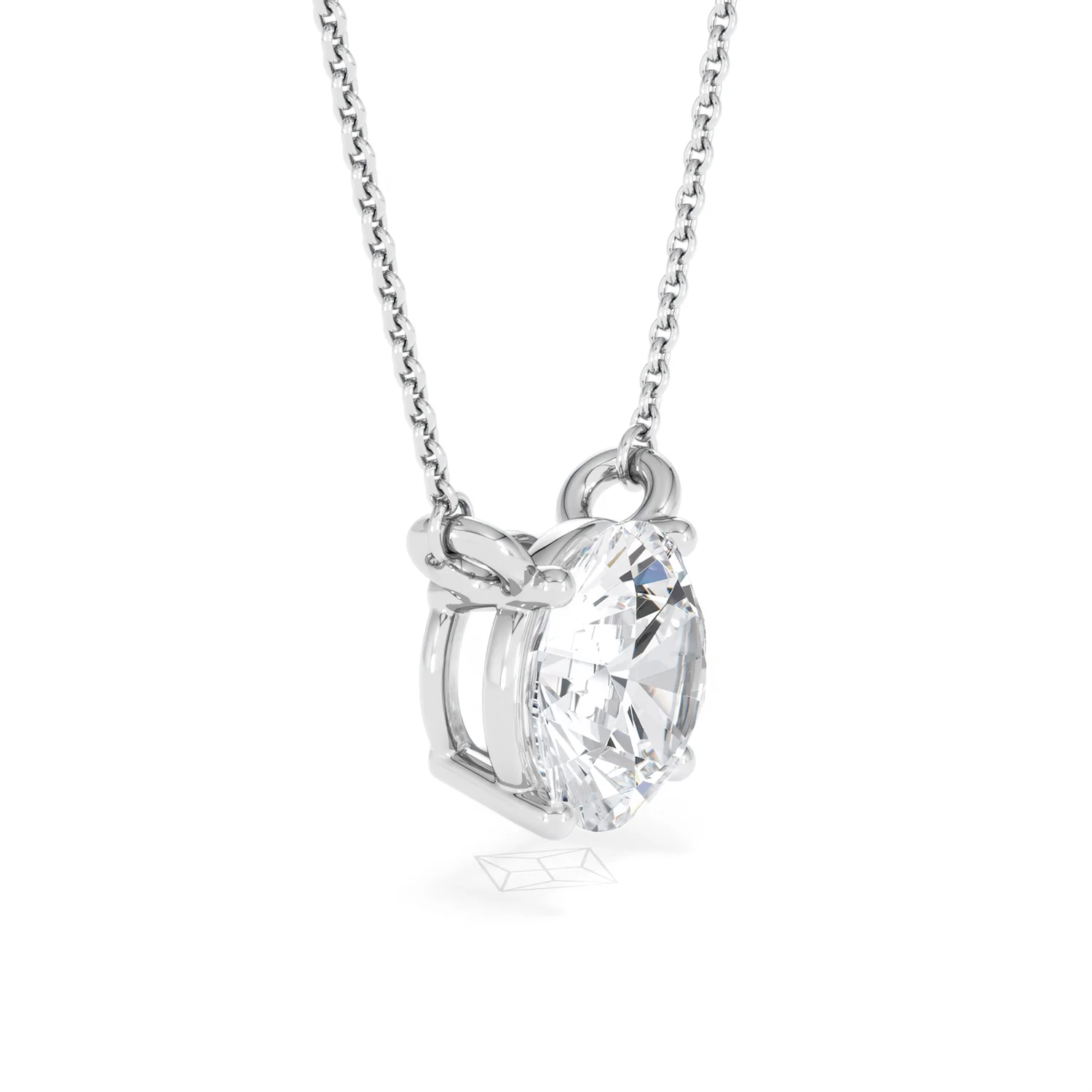 Wanderlust 3.00ct Floating Round Cut Lab Diamond Necklaces in 9K White Gold - Image 22