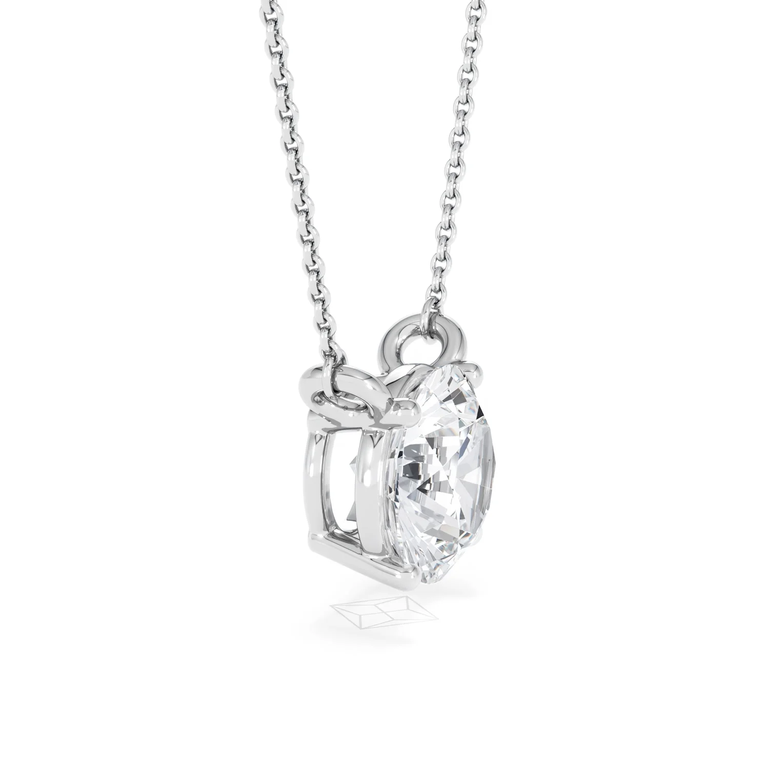 Wanderlust 3.00ct Floating Round Cut Lab Diamond Necklaces in 9K White Gold - Image 24