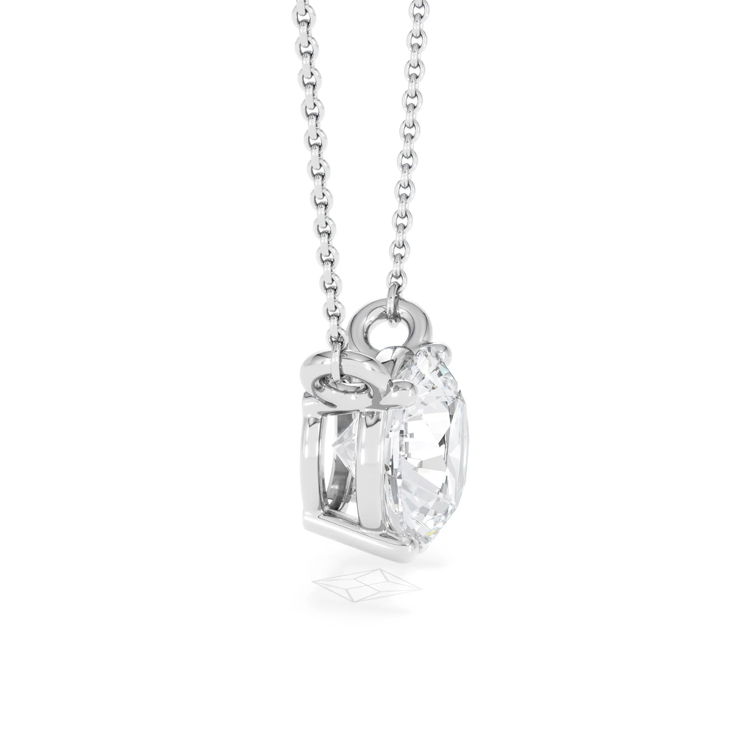 Wanderlust 3.00ct Floating Round Cut Lab Diamond Necklaces in 9K White Gold - Image 26