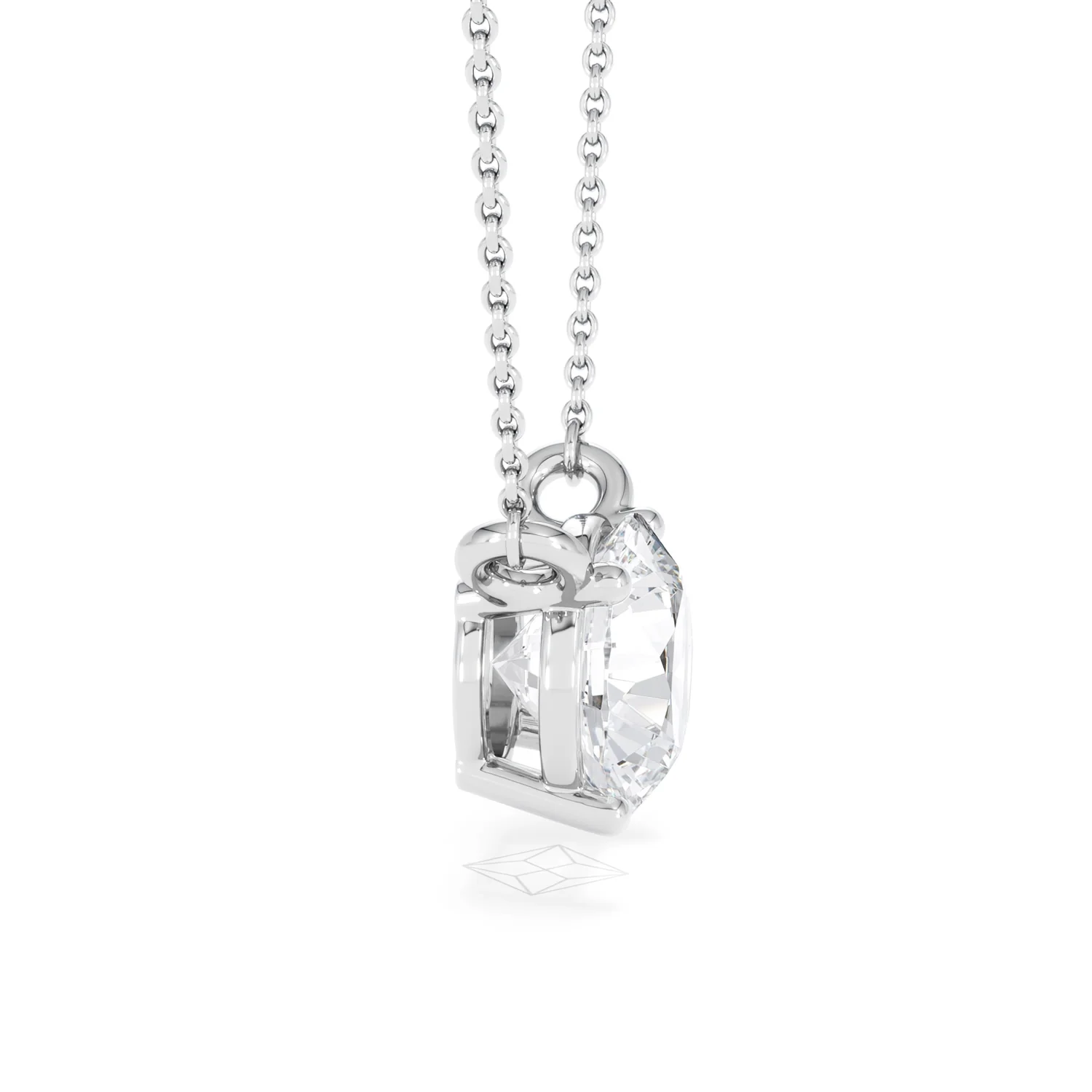 Wanderlust 3.00ct Floating Round Cut Lab Diamond Necklaces in 9K White Gold - Image 27