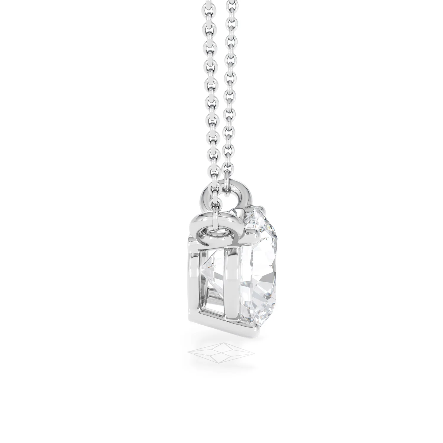Wanderlust 3.00ct Floating Round Cut Lab Diamond Necklaces in 9K White Gold - Image 28