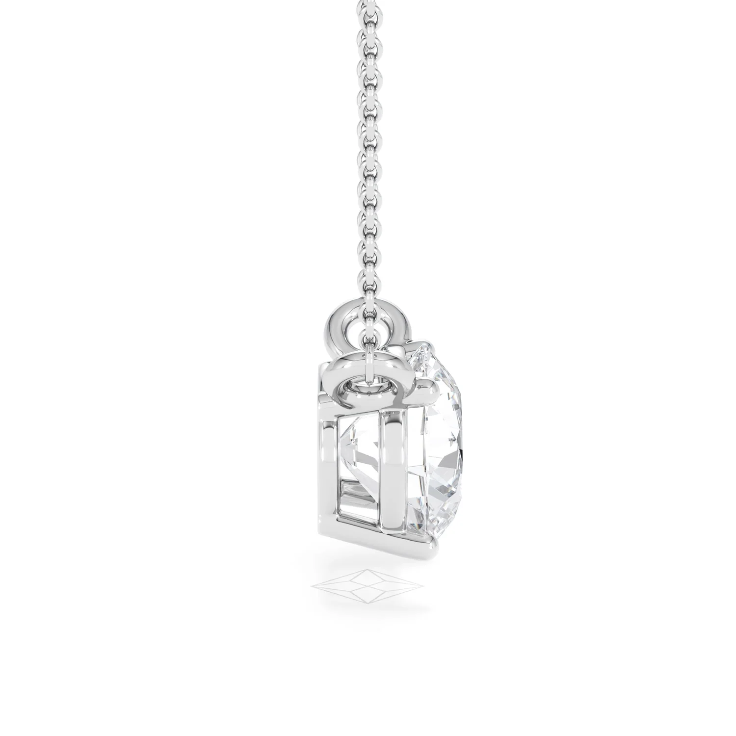 Wanderlust 3.00ct Floating Round Cut Lab Diamond Necklaces in 9K White Gold - Image 29