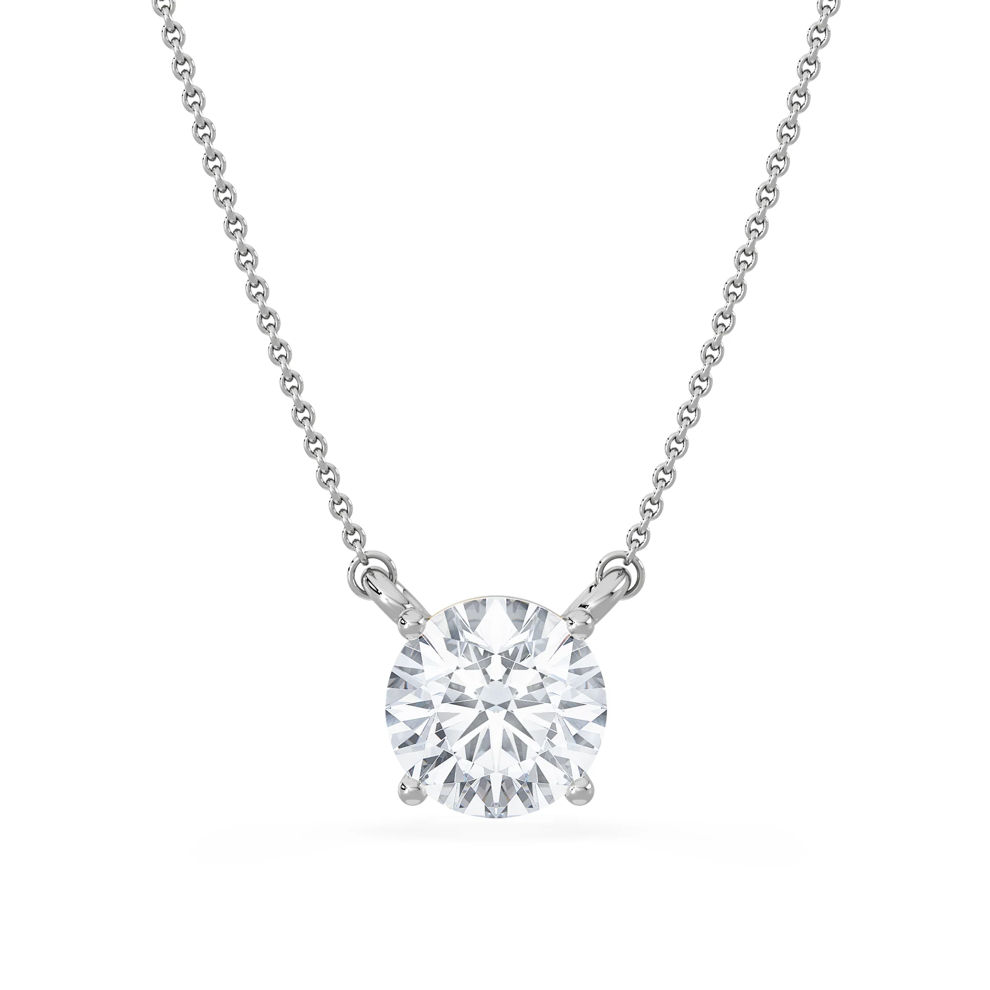 Wanderlust 3.00ct Floating Round Cut Lab Diamond Necklaces in 9K White Gold - Image 3
