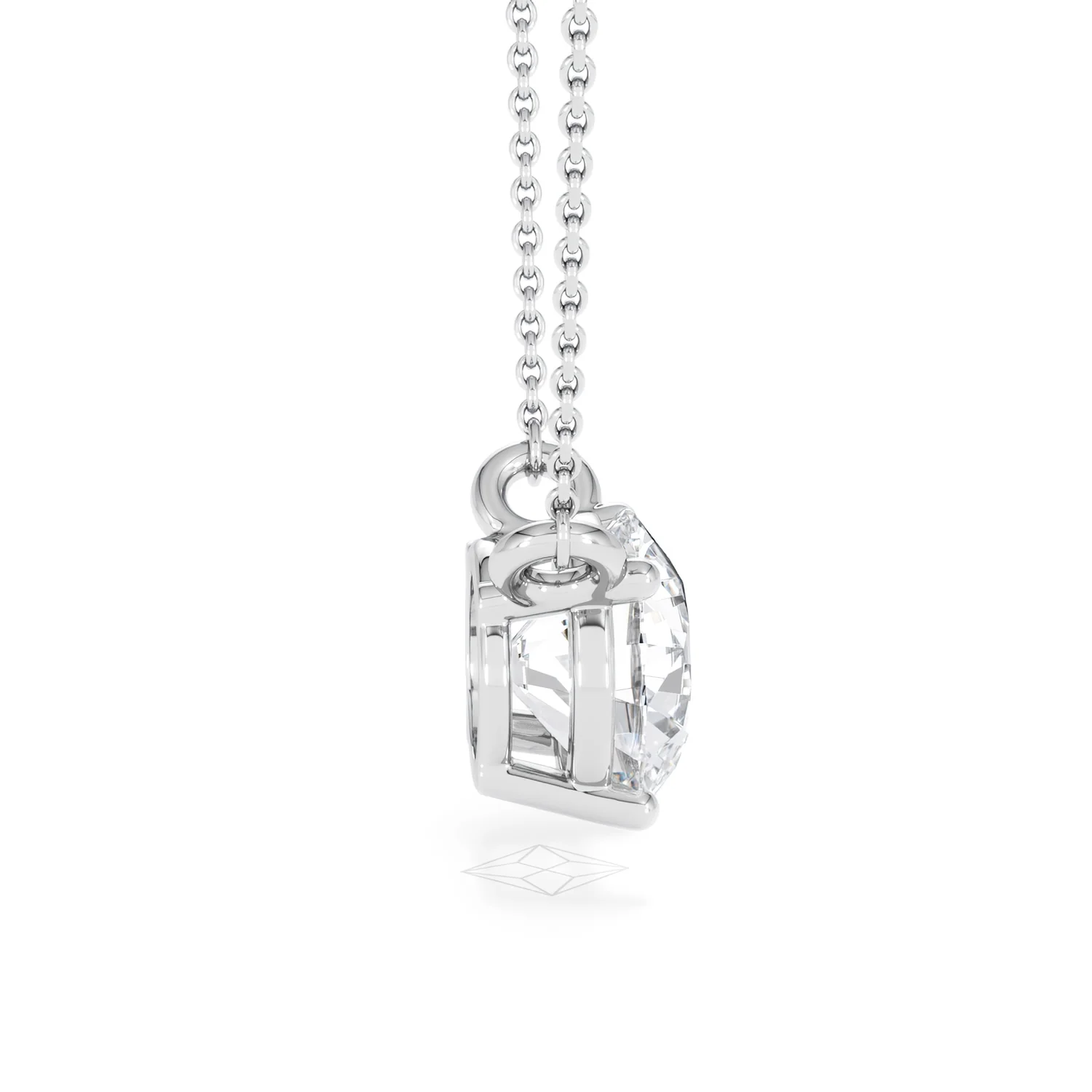 Wanderlust 3.00ct Floating Round Cut Lab Diamond Necklaces in 9K White Gold - Image 30