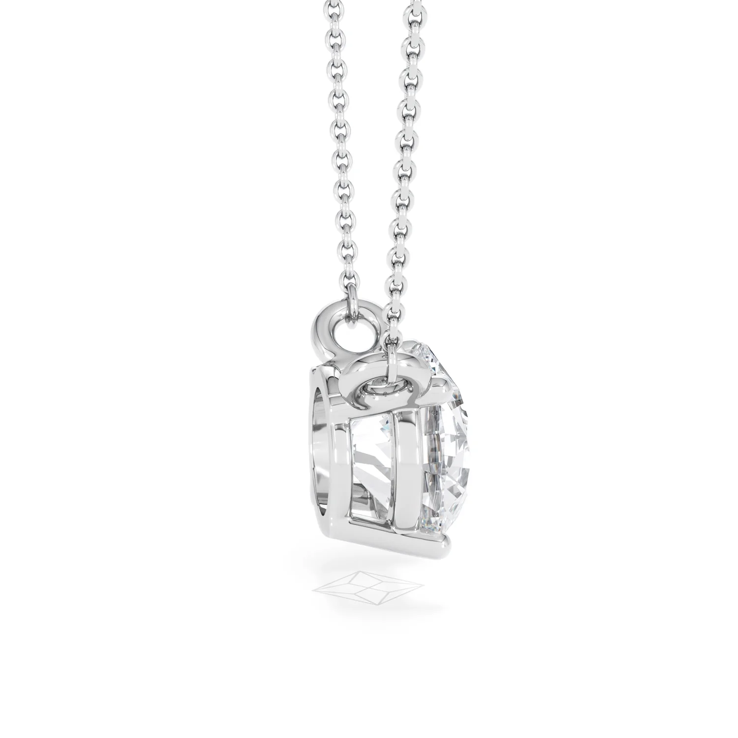 Wanderlust 3.00ct Floating Round Cut Lab Diamond Necklaces in 9K White Gold - Image 31