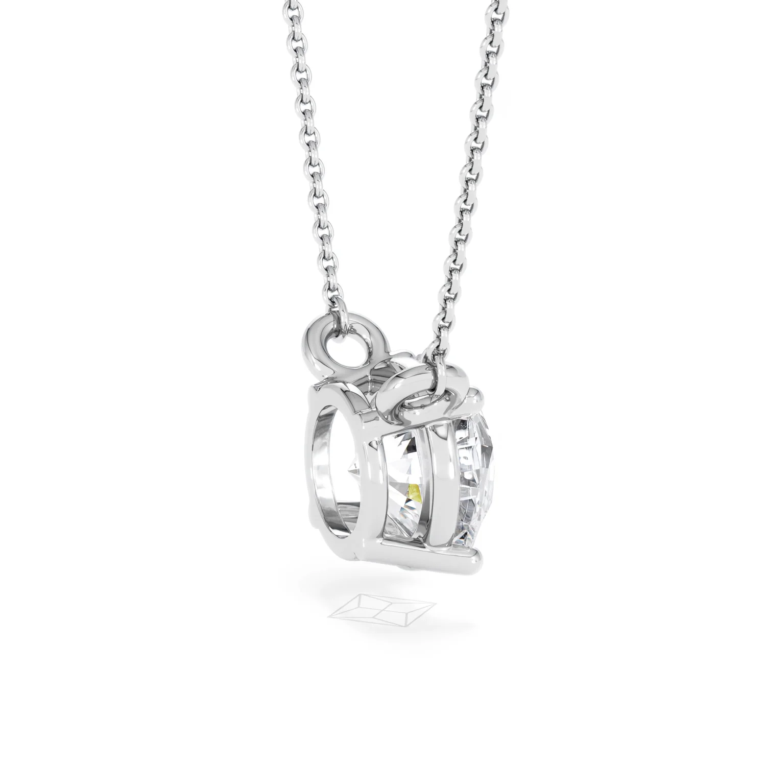 Wanderlust 3.00ct Floating Round Cut Lab Diamond Necklaces in 9K White Gold - Image 34