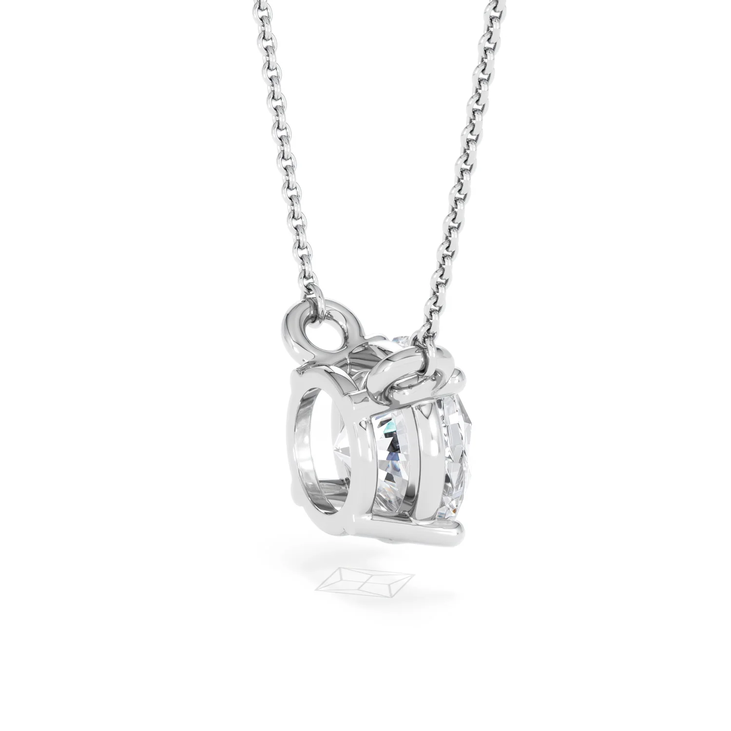 Wanderlust 3.00ct Floating Round Cut Lab Diamond Necklaces in 9K White Gold - Image 35