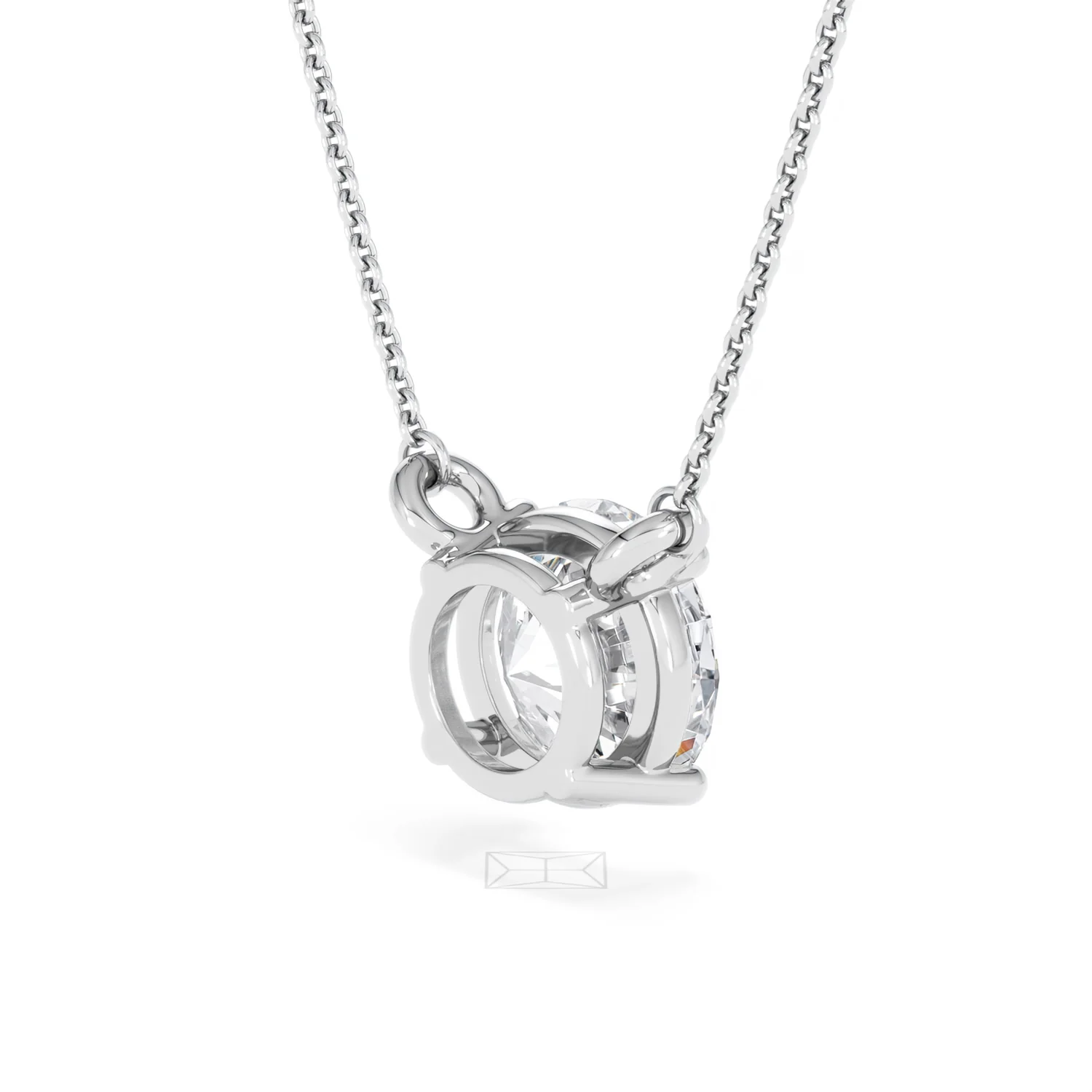 Wanderlust 3.00ct Floating Round Cut Lab Diamond Necklaces in 9K White Gold - Image 39