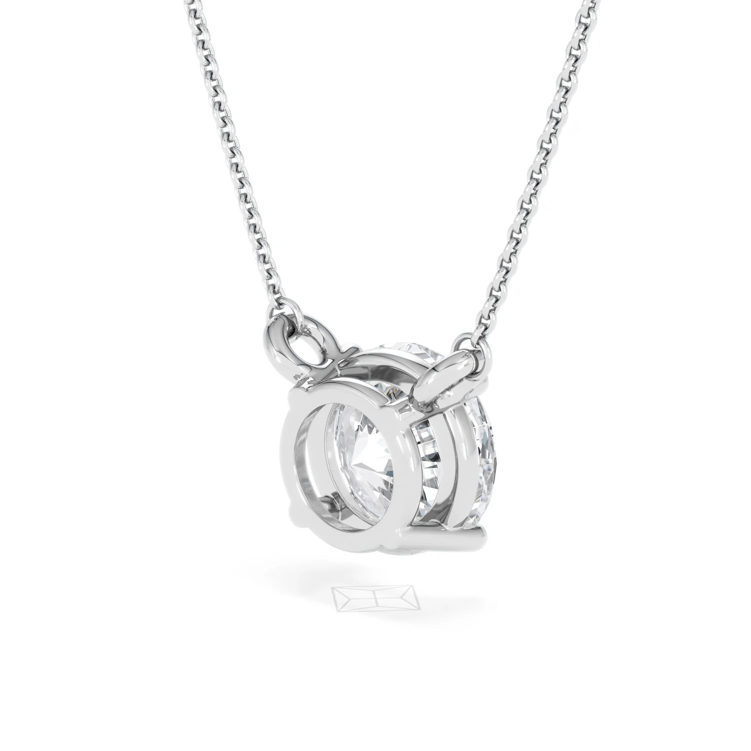 Wanderlust 3.00ct Floating Round Cut Lab Diamond Necklaces in 9K White Gold - Image 40
