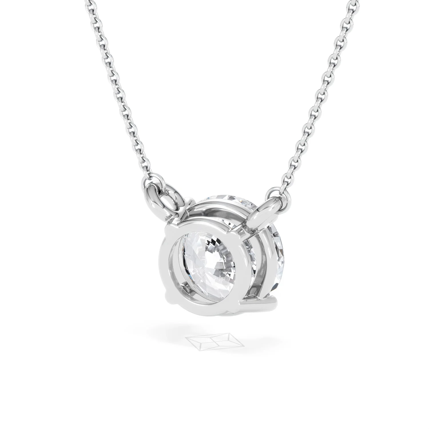 Wanderlust 3.00ct Floating Round Cut Lab Diamond Necklaces in 9K White Gold - Image 43